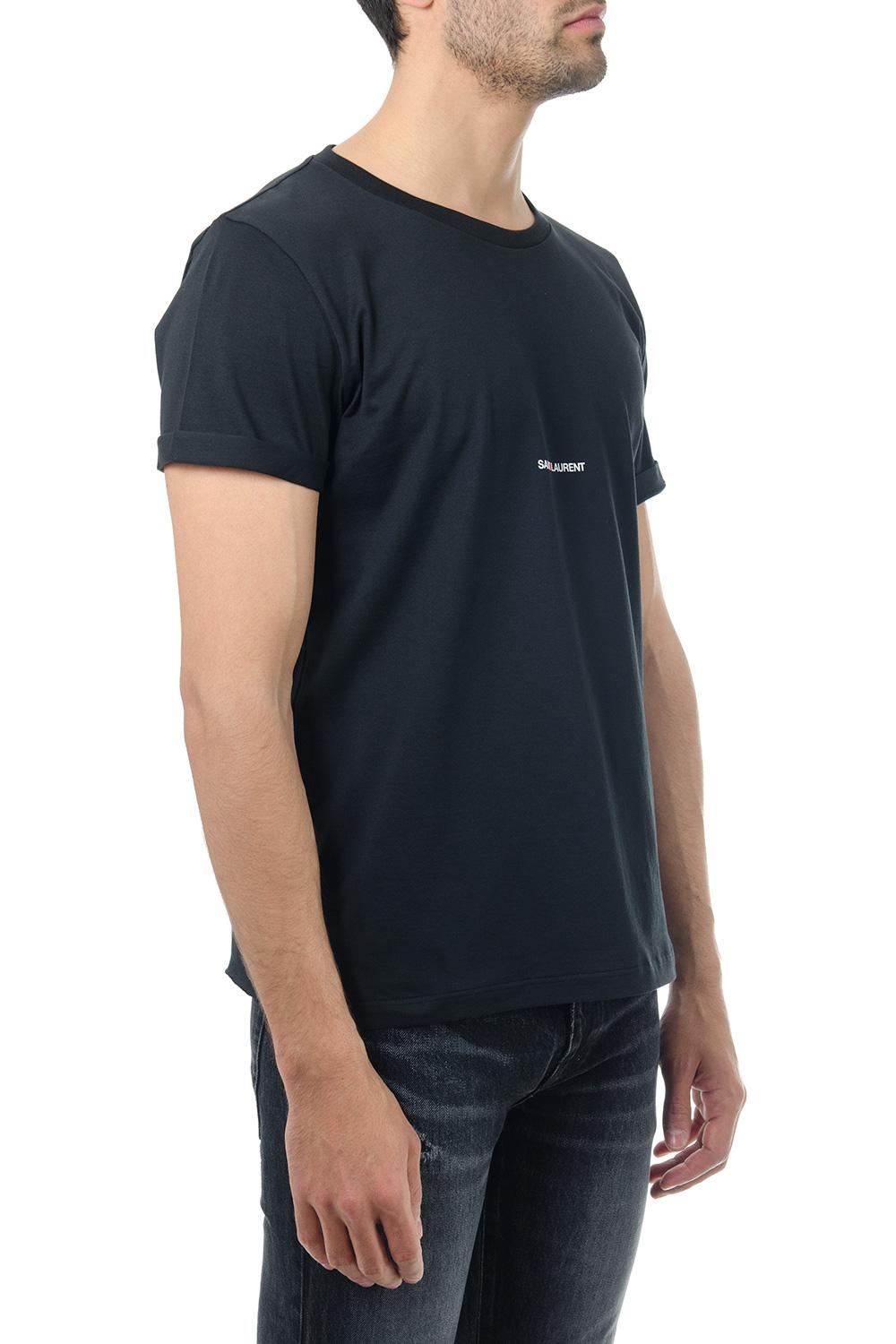 T-shirt logo in cotone 464572 YB2DQ1000 SAINT LAURENT