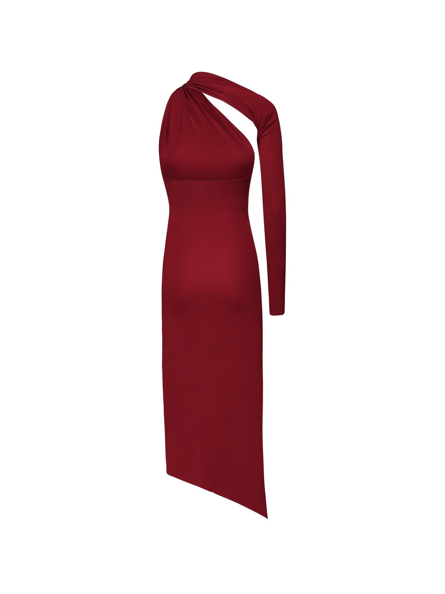 Abito monospalla in crepe di jersey 424JR0523JS0145 4031 COURREGES