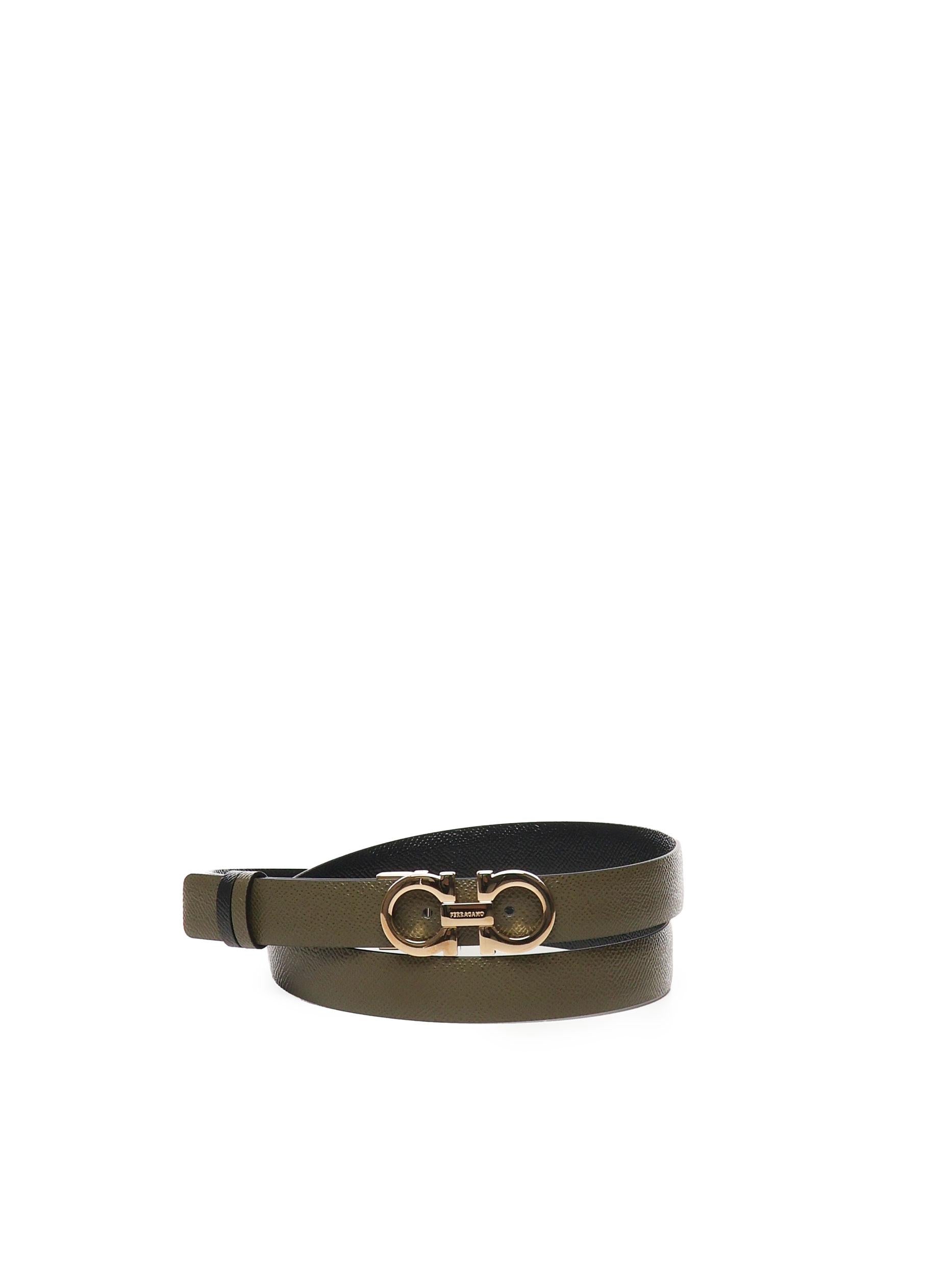 Cintura reversibile e regolabile Gancini<BR/> 23A565 781468830 FERRAGAMO