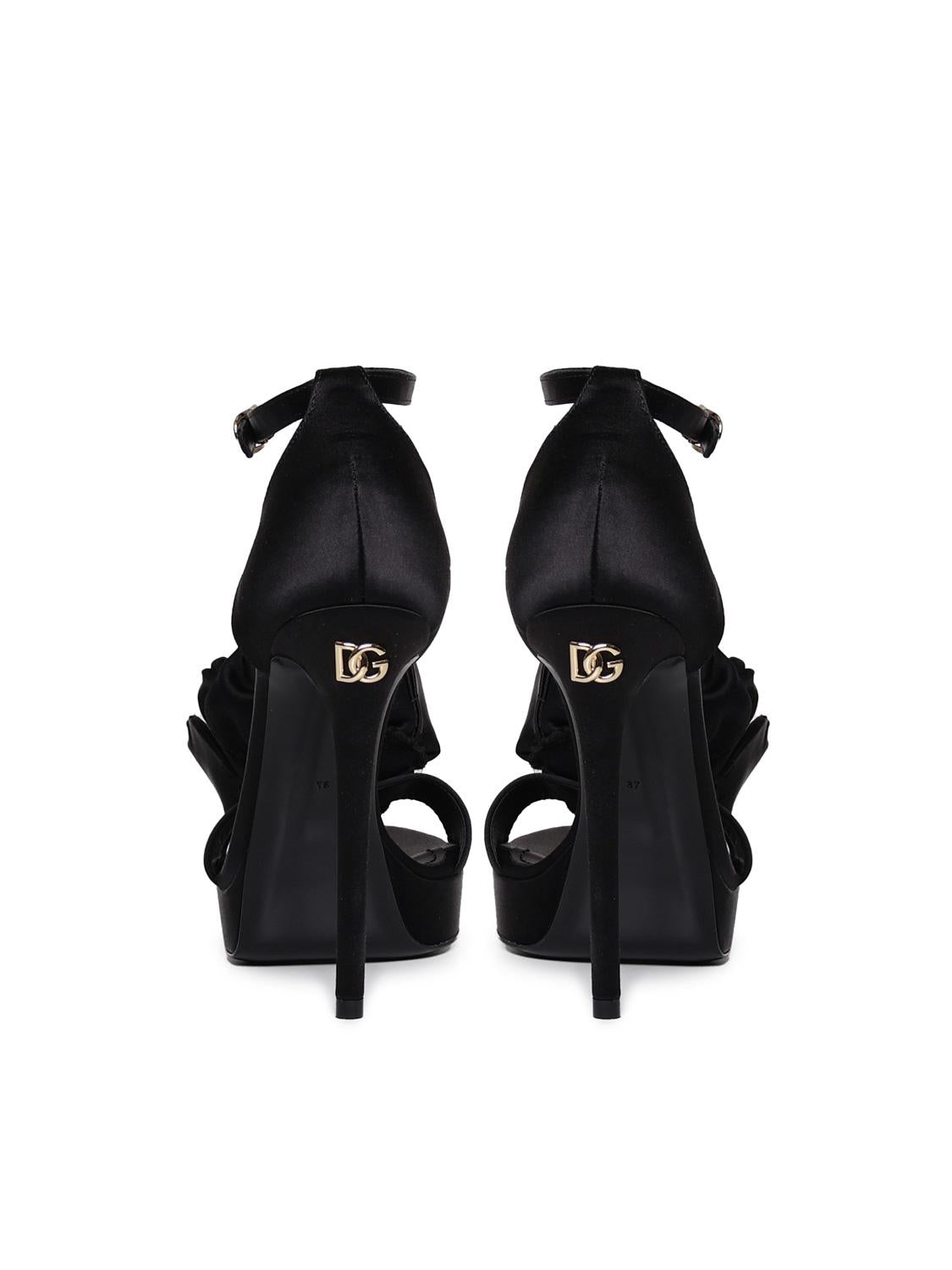 Sandali con plateau in raso CR1622 AR5728B956 DOLCE & GABBANA