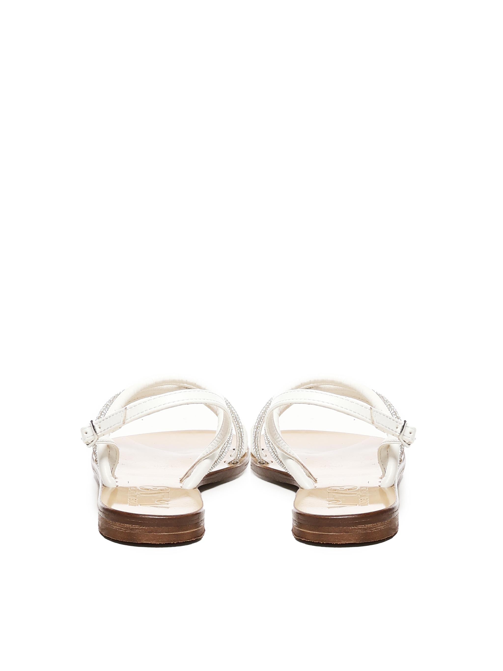 Sandali Fredy cinturino con strass 73SC8V502STR FREDYARGENTO/OFF WHITE V° 73