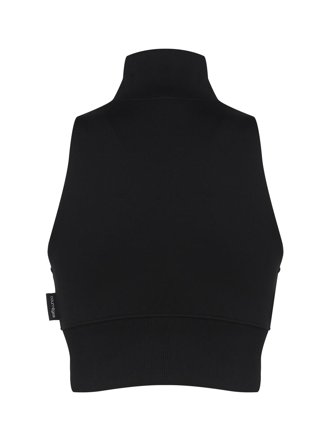 Gilet a coste con logo a contrasto di colore frontale 124JVE072JS0091 -9999 COURREGES