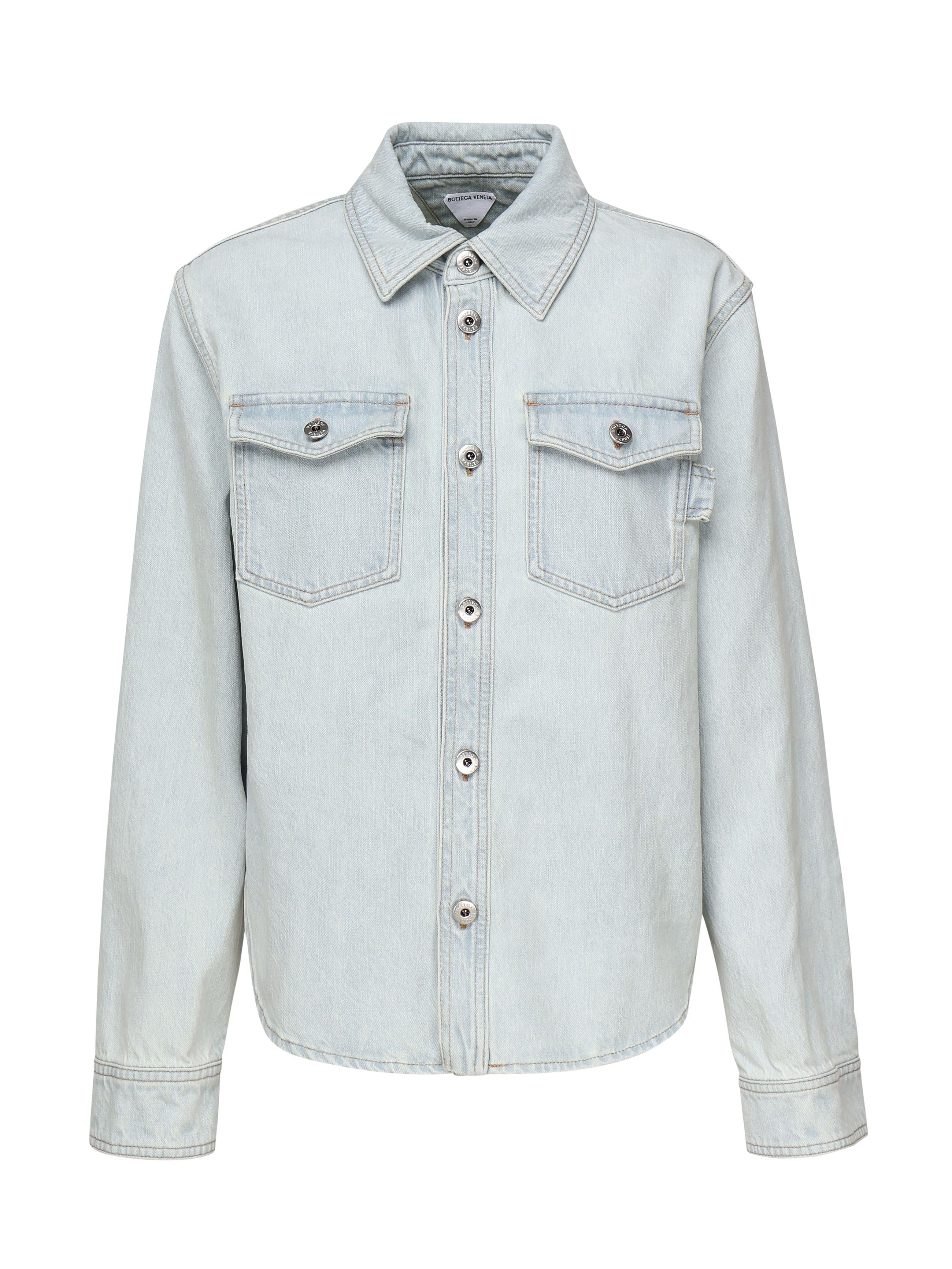Camicia in denim Extra Bleach 813498 V4ZR04132 BOTTEGA VENETA