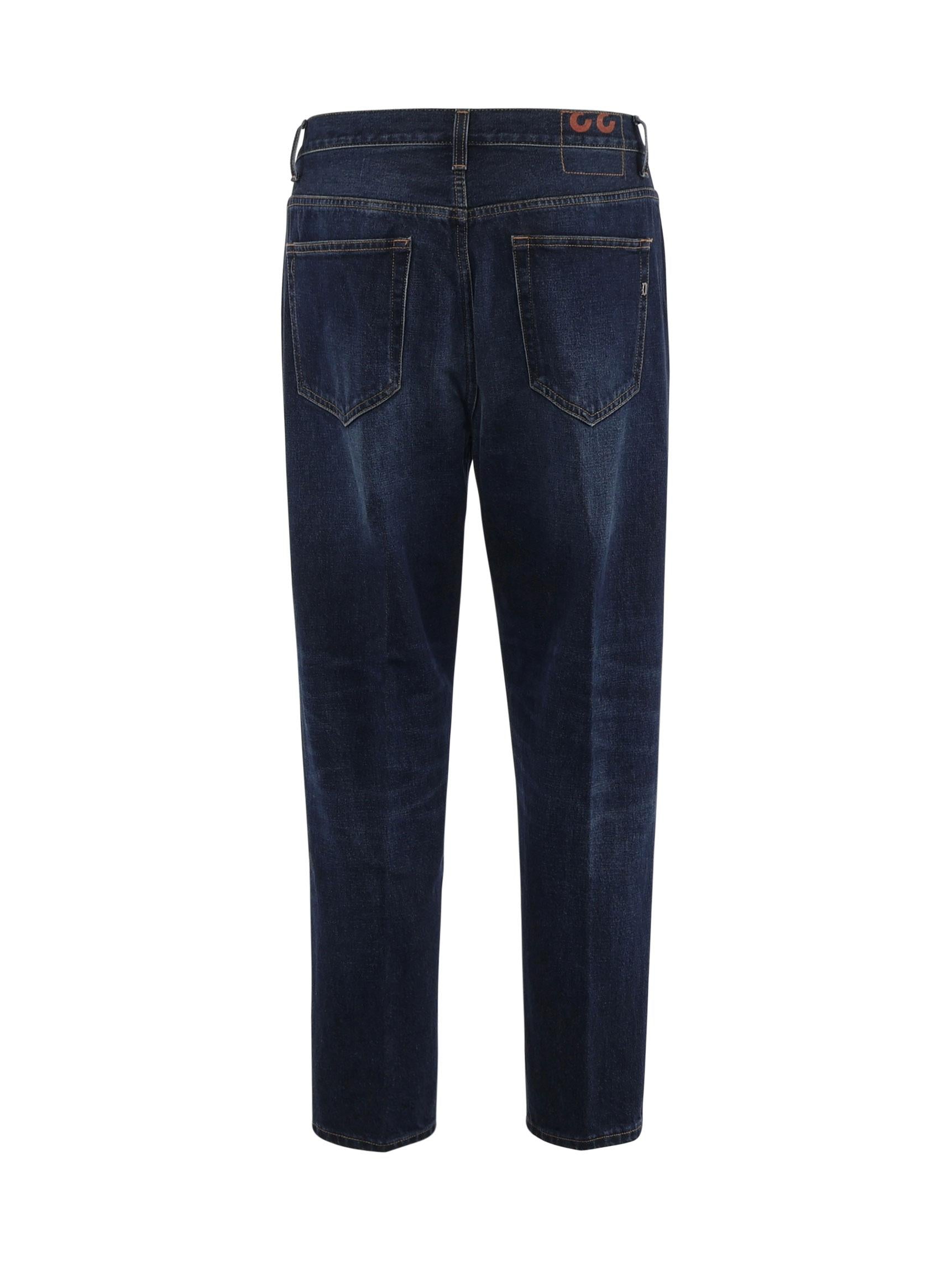 Pantaloni Jago in denim di cotone UP655 DF0282UIC2800 DONDUP