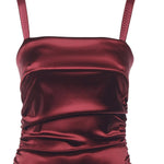 Abito drappeggiato in raso stretch F6TYJT FURADR2723 DOLCE & GABBANA