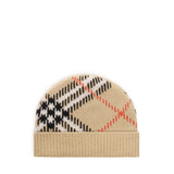 Cappello beanie in misto cashmere Check 8114768 A2021 BURBERRY