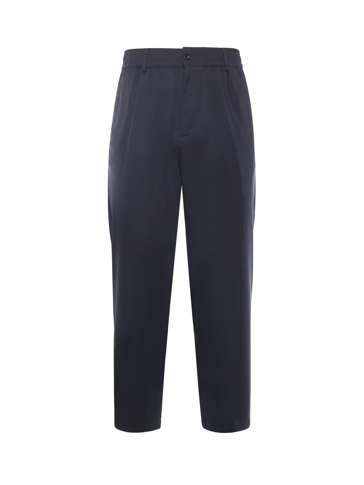 Pantaloni Astro in gabardine di misto lana ASTRO BLU GIULIANO GALIANO