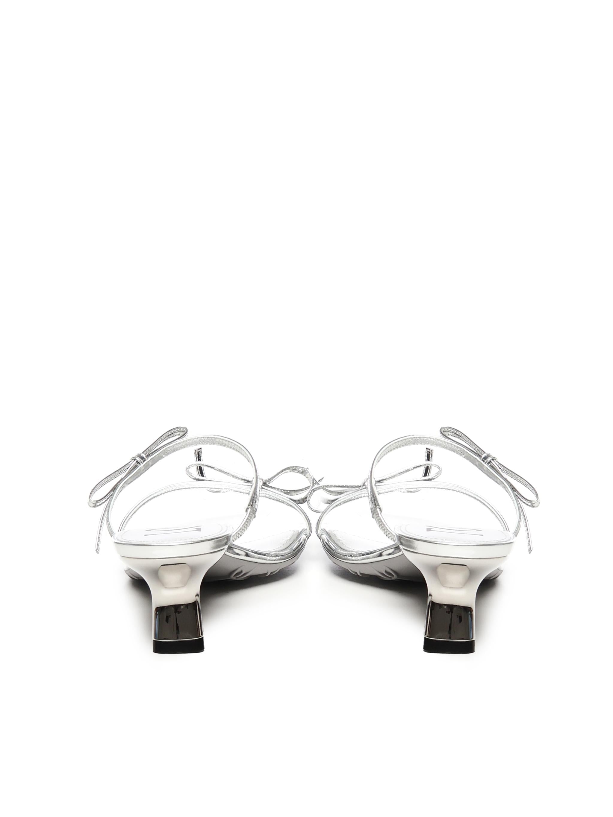 Sandali Petal in pelle di vitello metallizzata LPET465X04 1160 LOEWE
