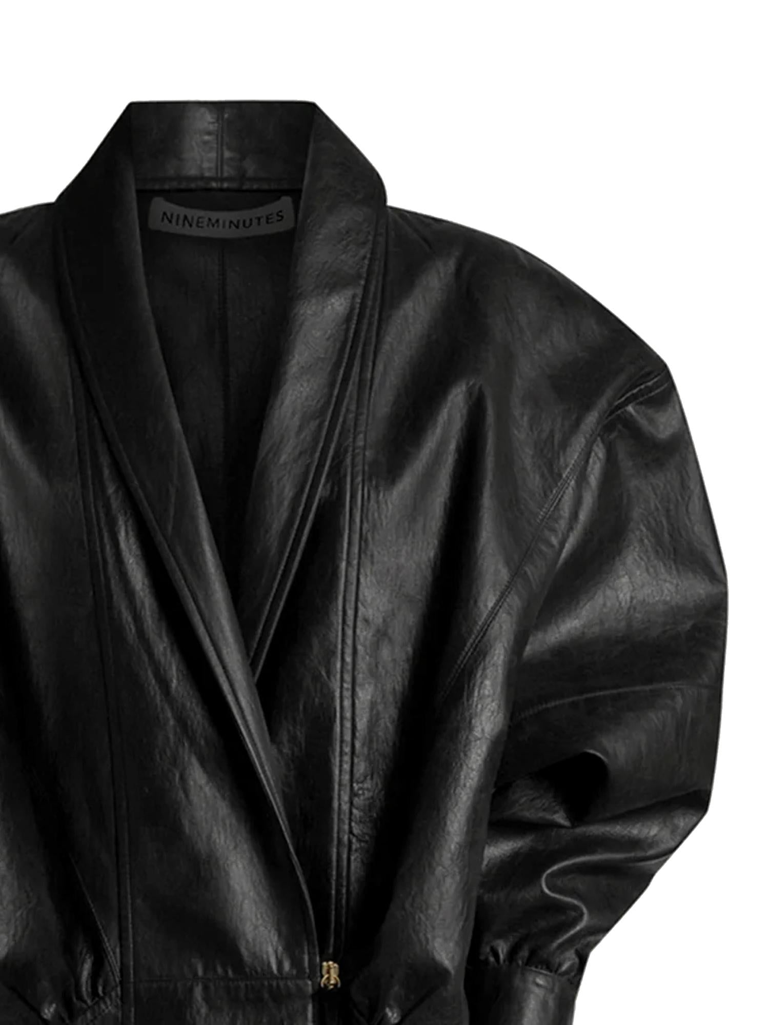 Giacca in ecopelle martellata 25PRNCP-0024 NINEMINUTES