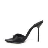 Mules Lidia in raso PX836XTSAT BLACK PARIS TEXAS