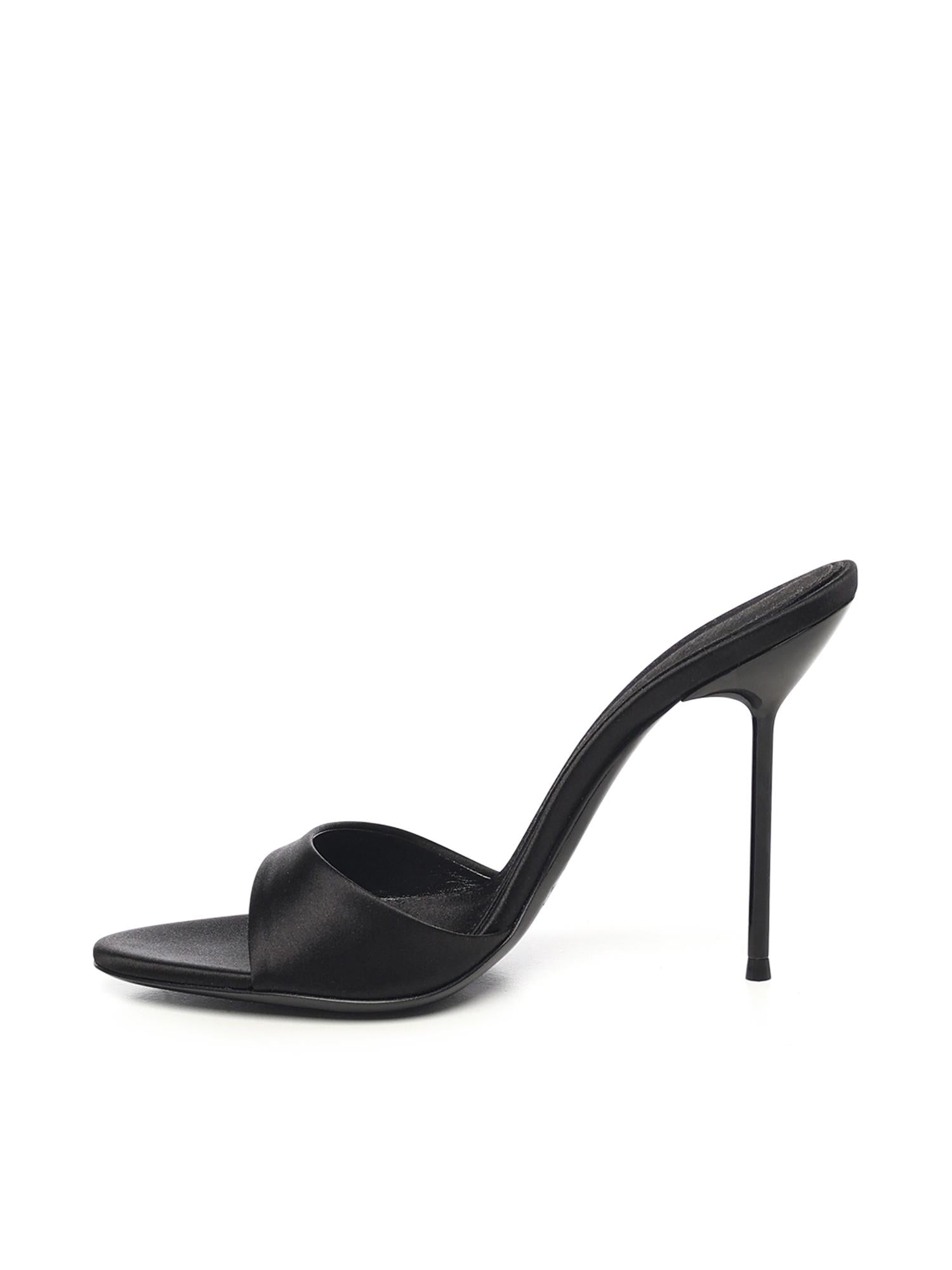 Mules Lidia in raso PX836XTSAT BLACK PARIS TEXAS