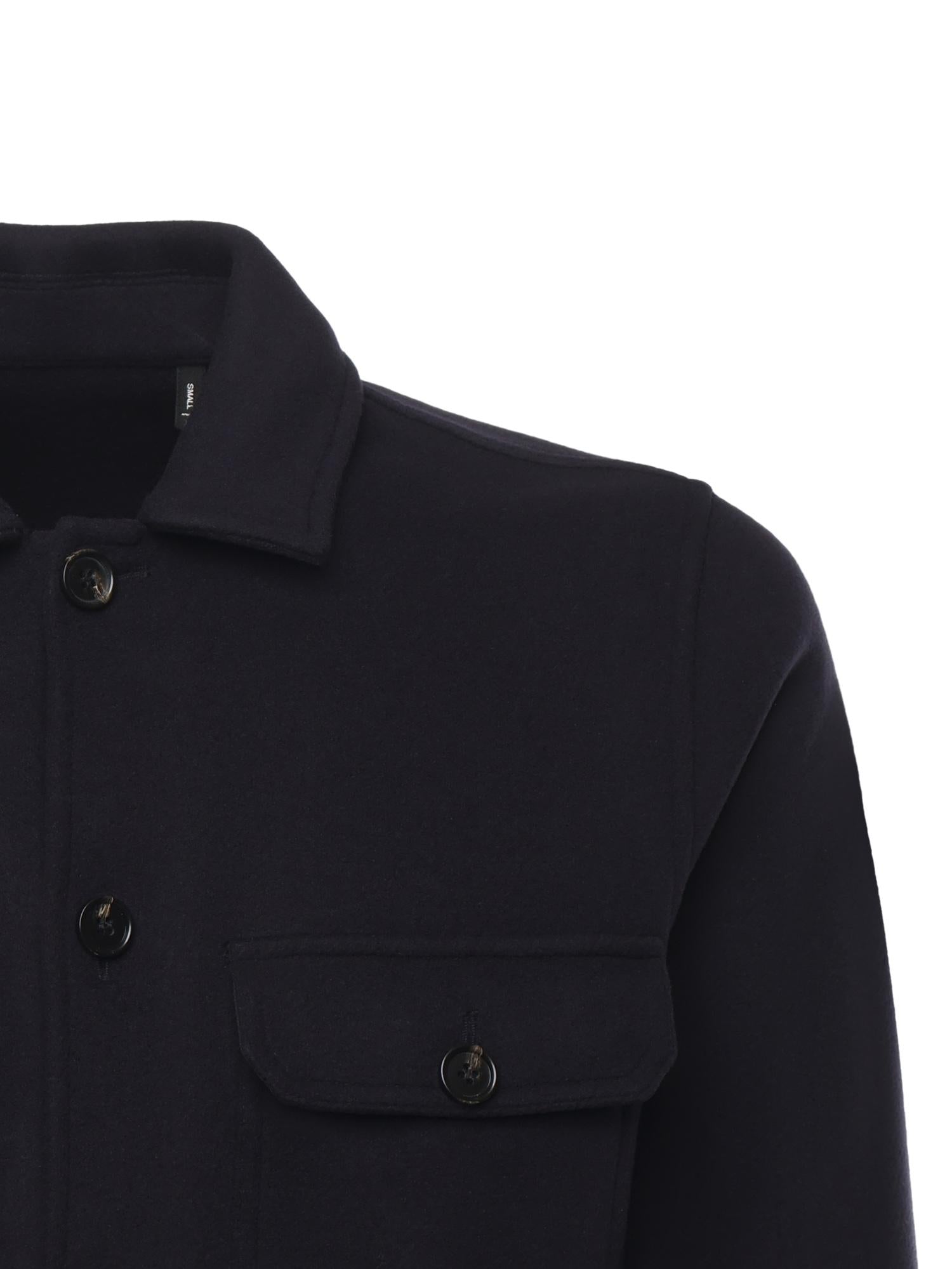 Shirt Jacket in panno<BR/> KJM04512070WND U807 HOGAN