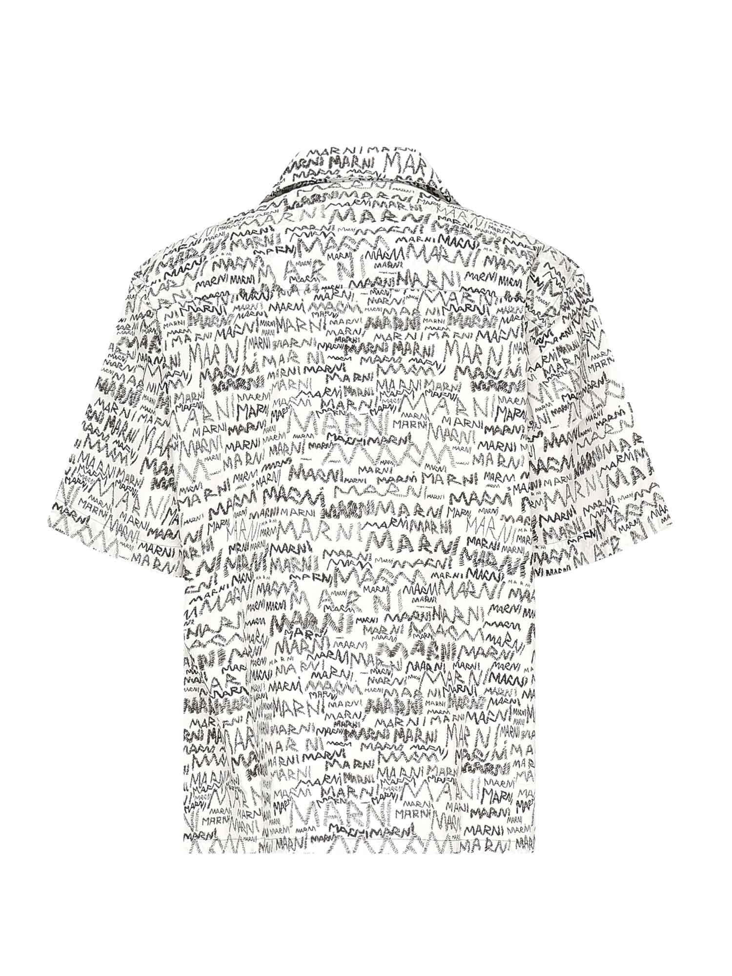 Camicia bowling scribble<BR/> CUMU0213A5 UTC464MPW01 MARNI