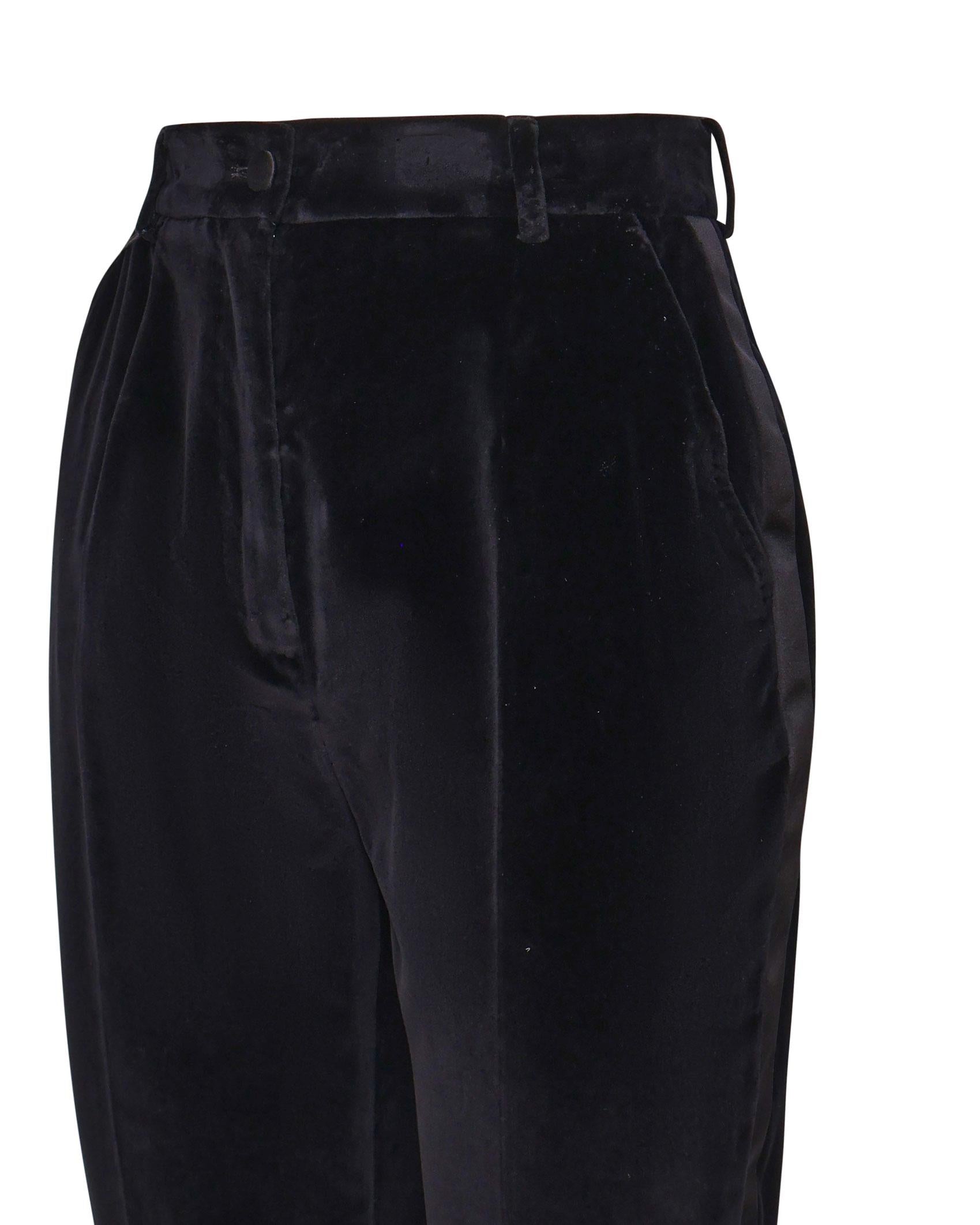 Pantaloni tuxedo sartoriali in velluto di cotone<BR/> FTC71T FUVG7N0000 DOLCE & GABBANA