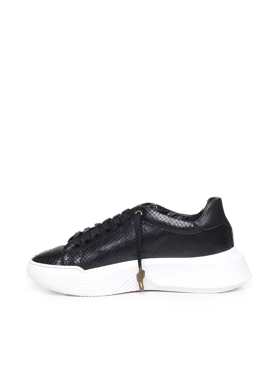 Sneakers Nemesis in nappa con stampa pitone NEMESIS2 PYTHONBLACK GIULIANO GALIANO
