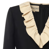 Abito corto in crepe couture con ruches 7B3VADY0 1CFTB1 VALENTINO GARAVANI
