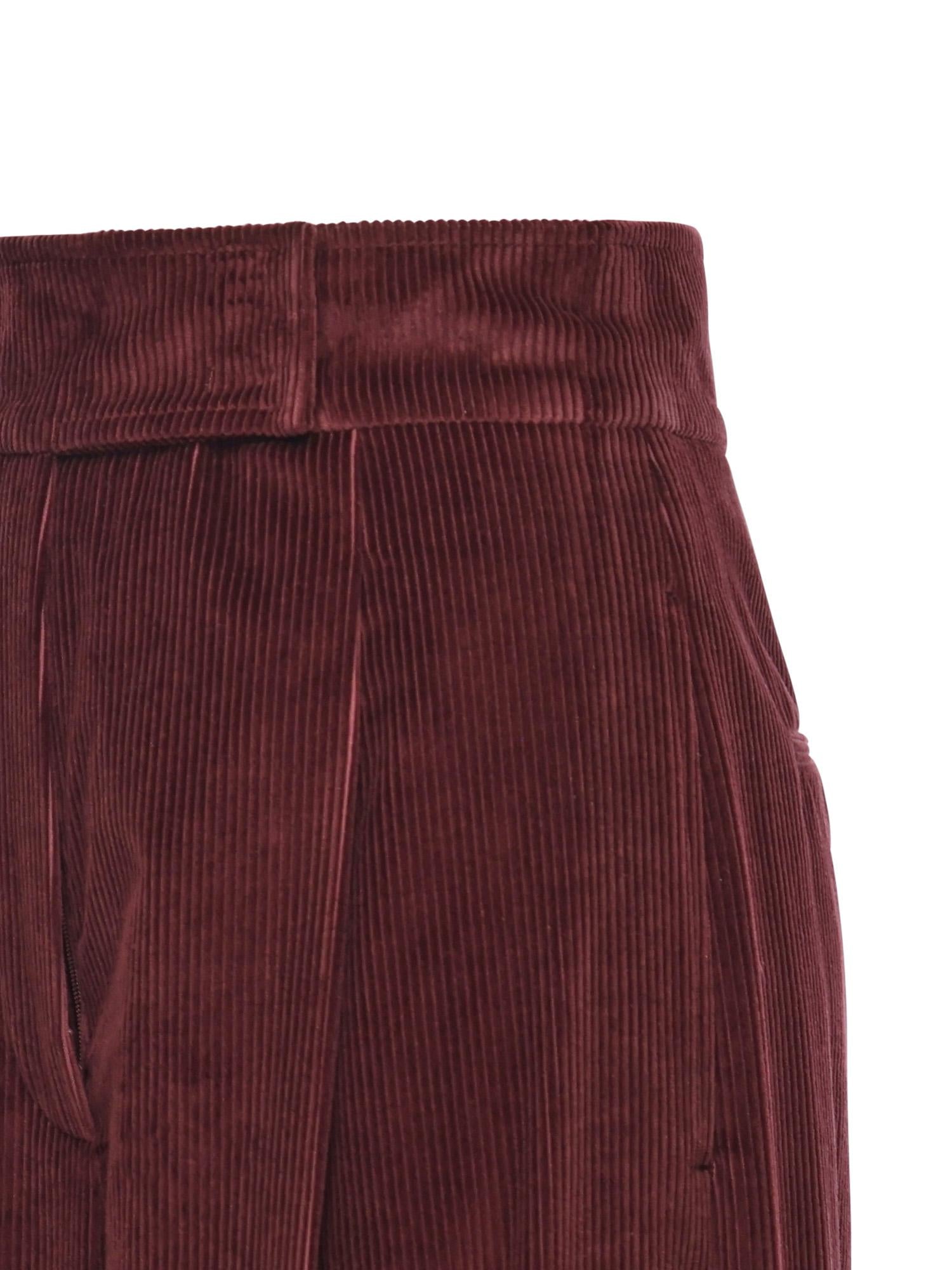 Pantalone wide leg in velluto 2521136393600 006 MAX MARA