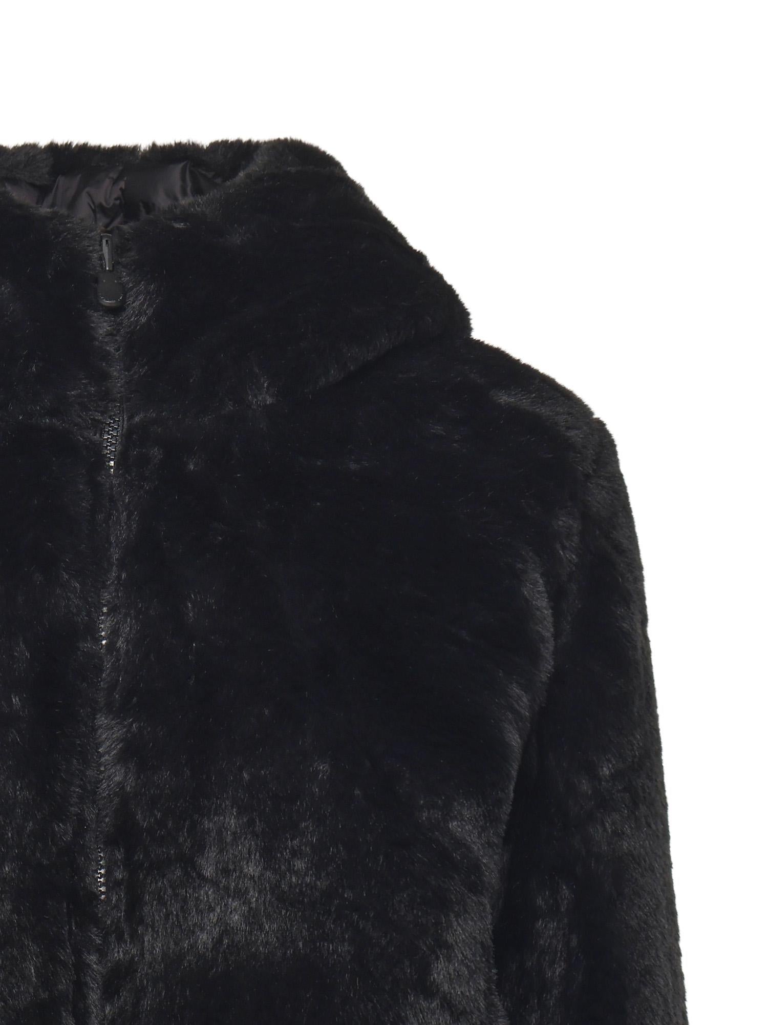 Giacca lunga Bridget in pelliccia sintetica D40070W FURY2110000 SAVE THE DUCK