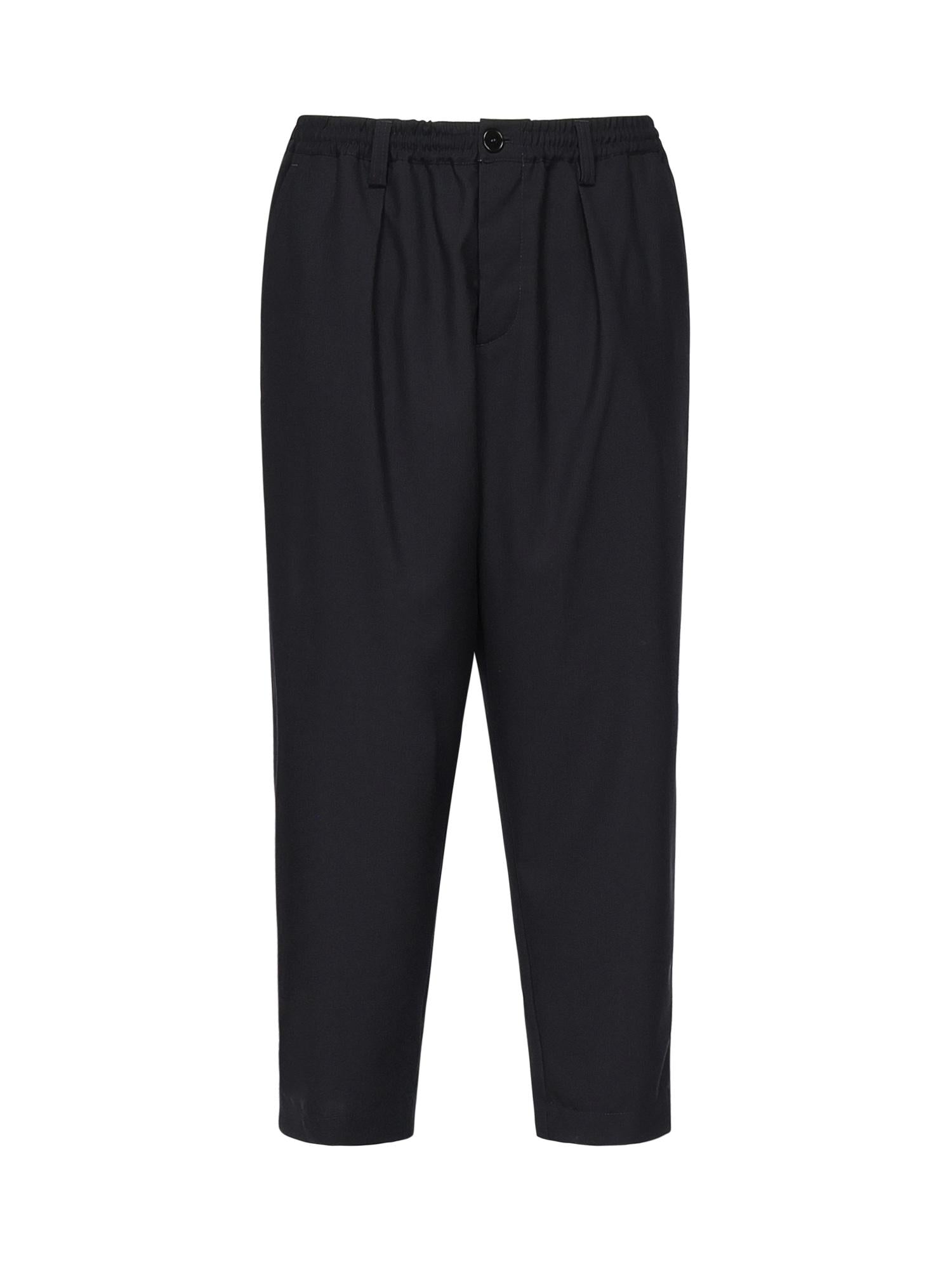 Pantaloni crop in fresco lana PUMU0017U1 TW83900B99 MARNI