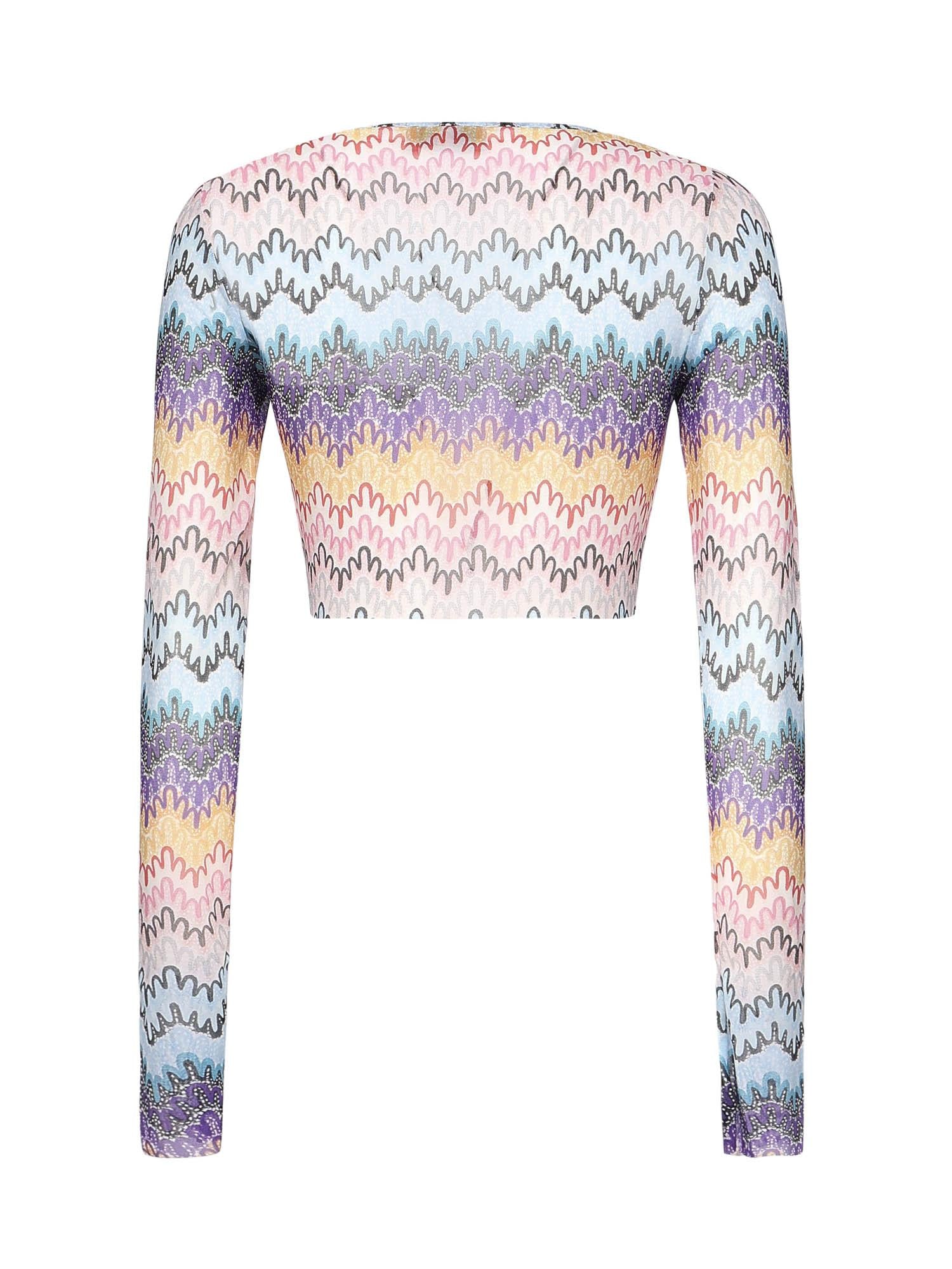 Top cropped a zig zag MS25SK0E BJ00OES72LH MISSONI