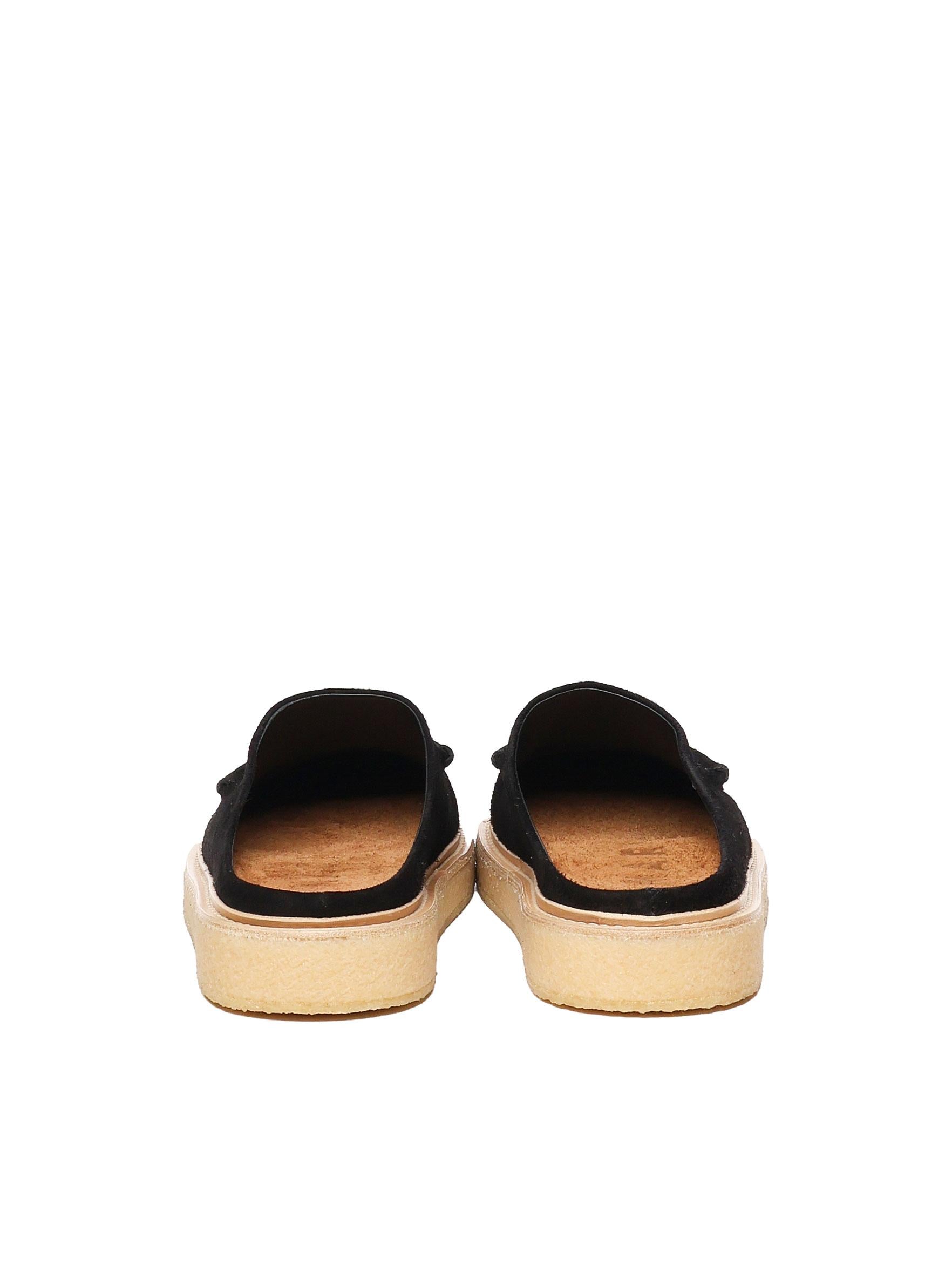 Sabot in suede nera con suola in para SBMR004004 P524600N99 MARNI