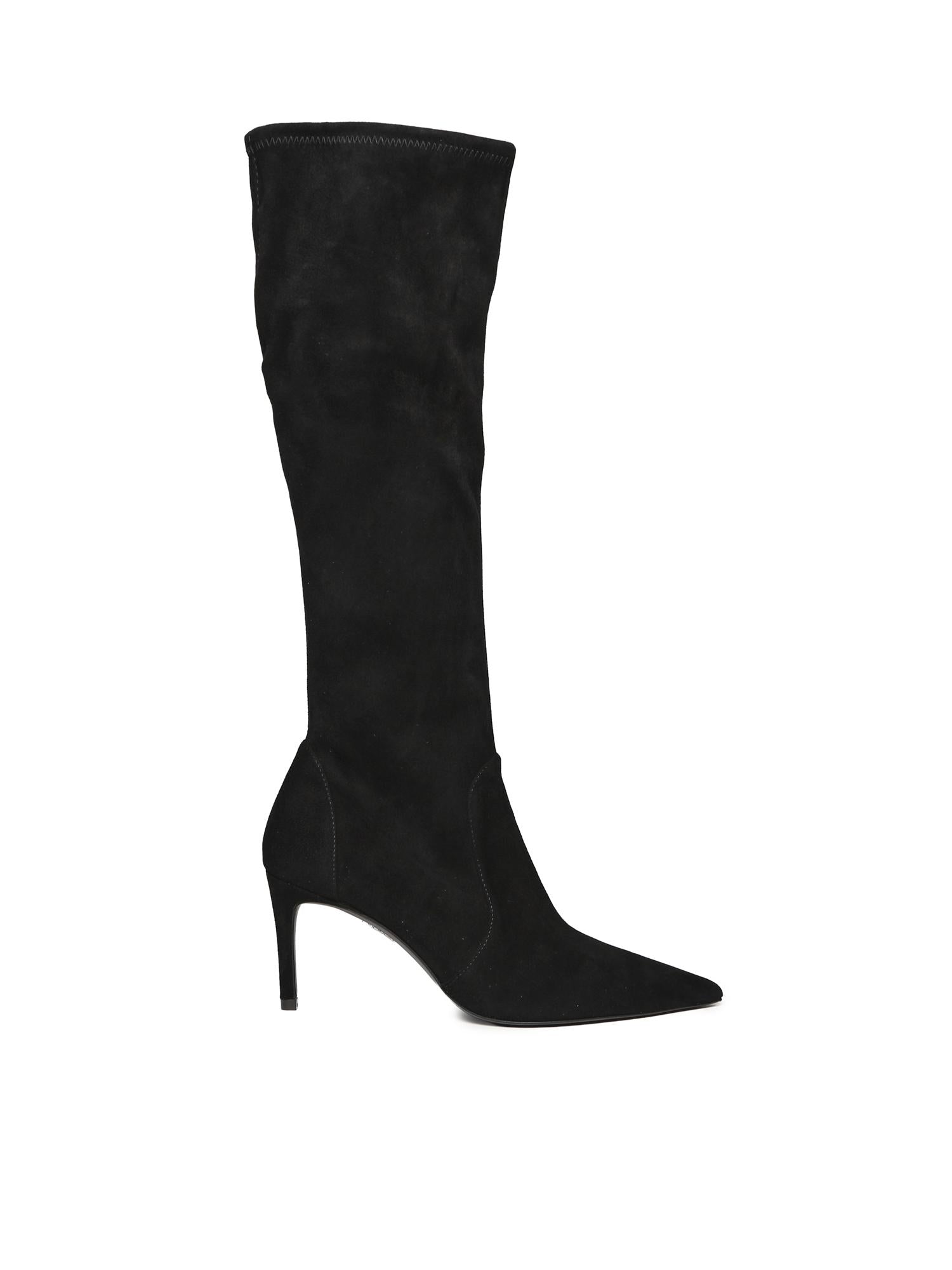 Stivali Stuart Power in suede<BR/> SJ979 BLK STUART WEITZMAN