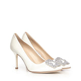 Décolleté Hangisi in raso 9XX0317 1309 MANOLO BLAHNIK