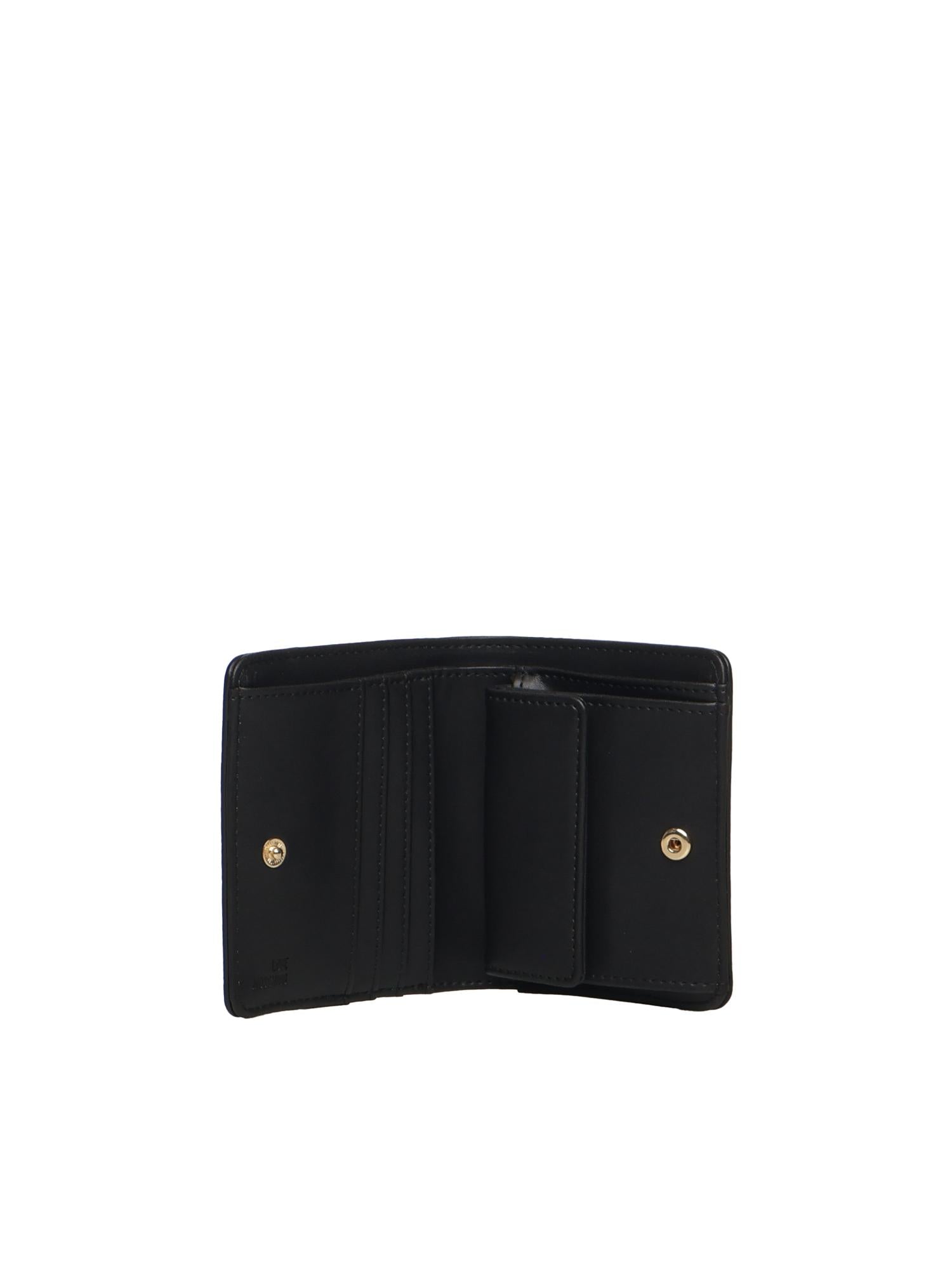 Portafoglio piccolo con logo JC5703PP1NLD0 000 LOVE MOSCHINO