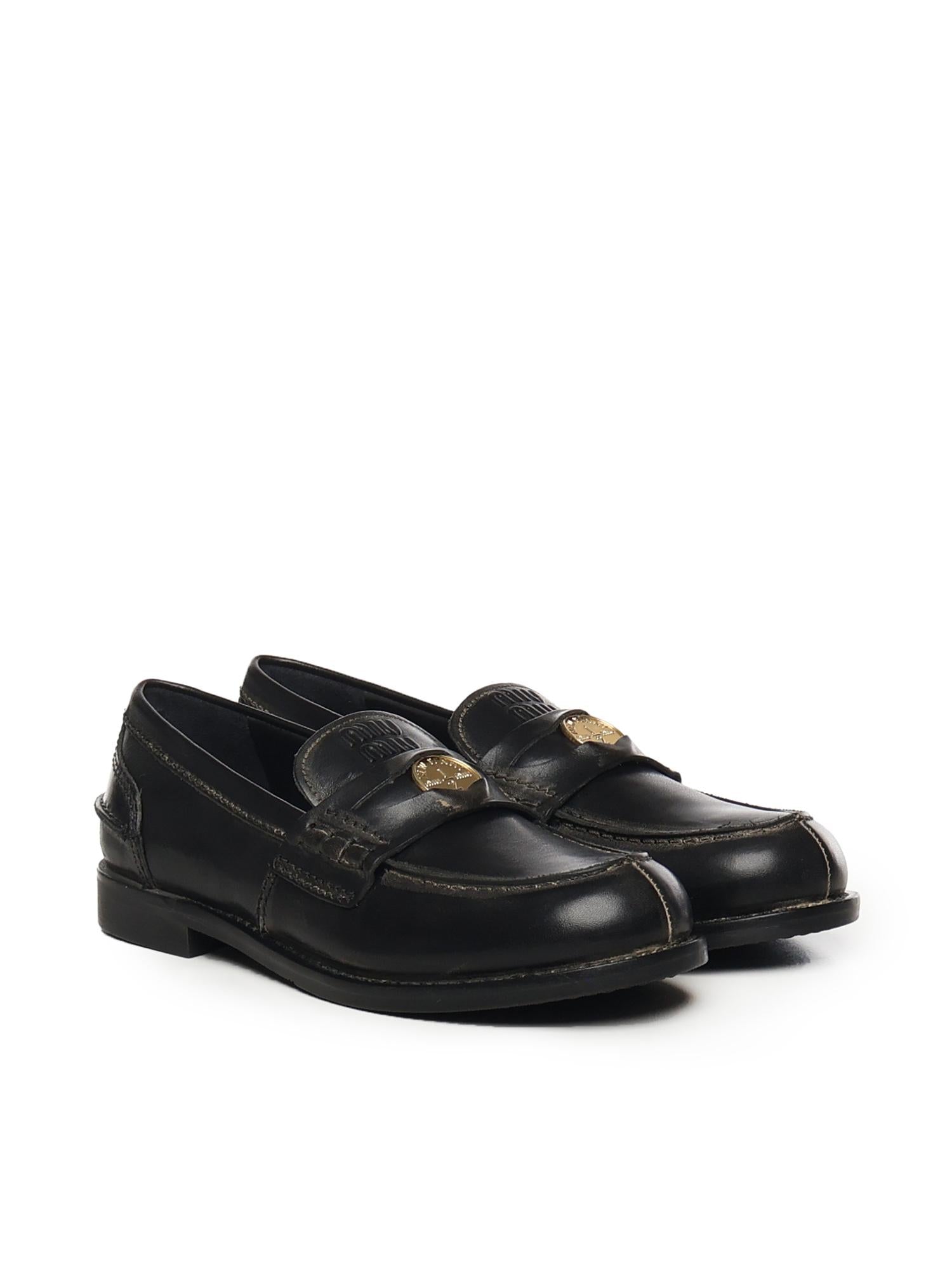 Mocassini in pelle 5D773D 5ODF0002 MIU MIU