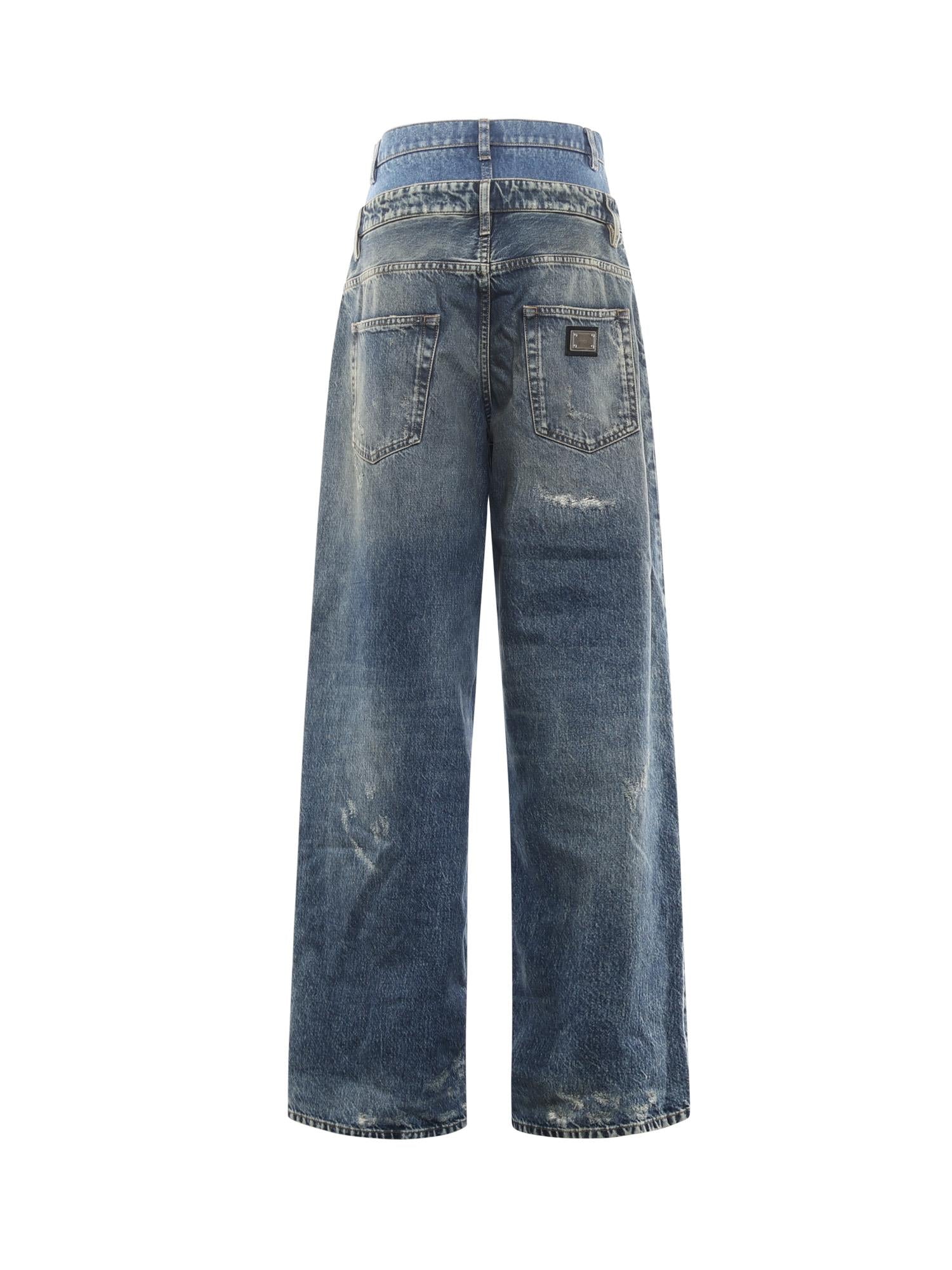 Jeans double layer in denim FTDGSD G8OH5S9001 DOLCE & GABBANA