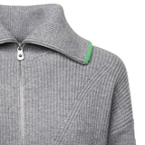 Maglia in lana e cashmere con zip 105448 A2Q9IS1 PINKO