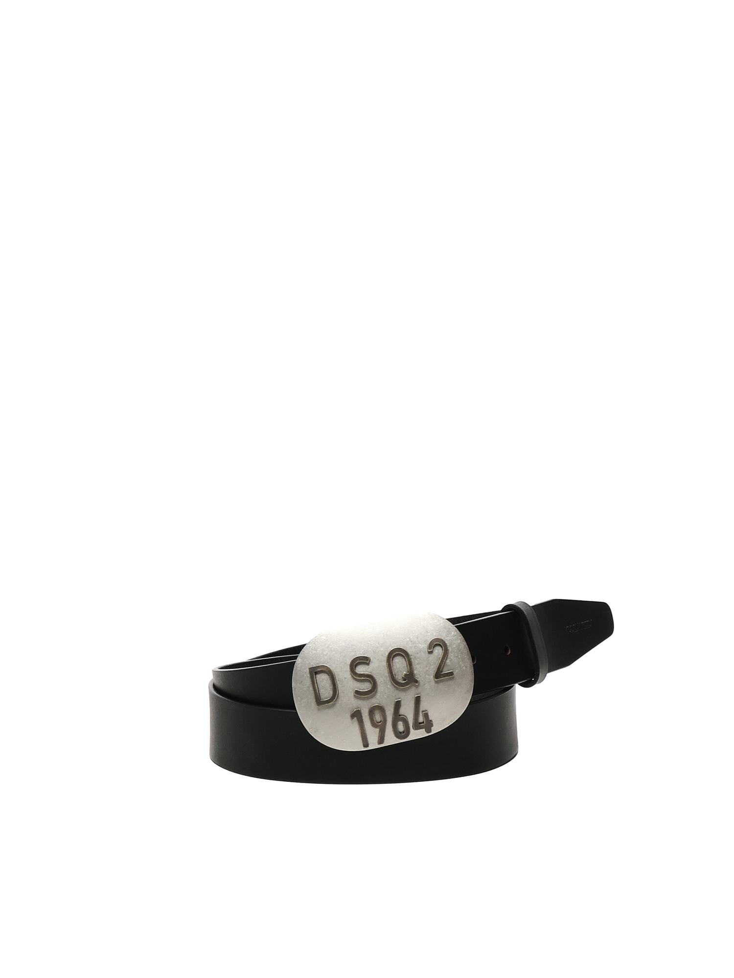 Cintura vintage con placca logo BEM0671 M4162 DSQUARED2