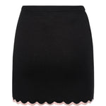 Donella Knit Mini Skirt KB0007 BLACK FOR LOVE & LEMONS