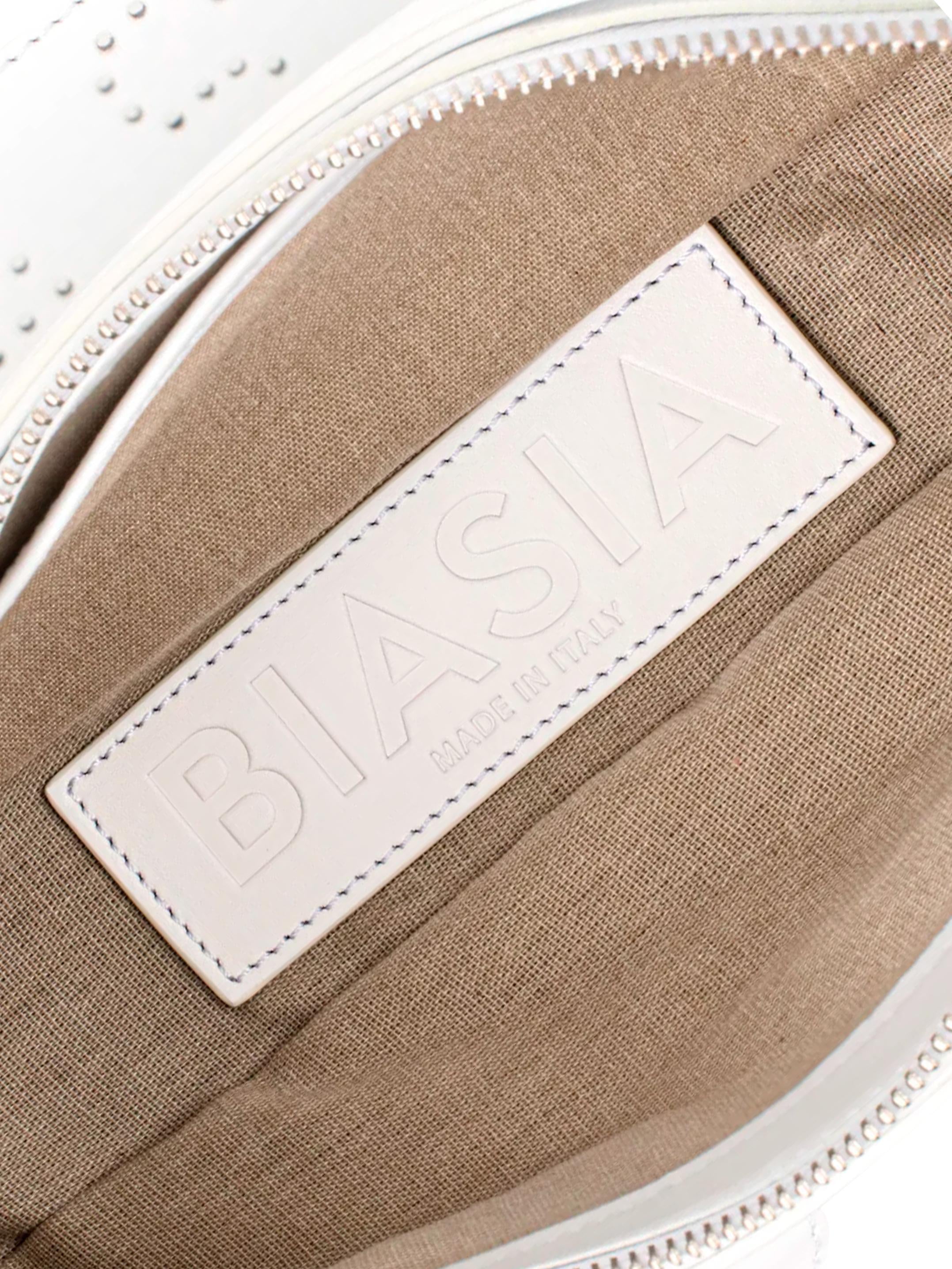 Borsa a spalla Y2K.001 FBBP70001 -BIANCO/NIKEL BIASIA