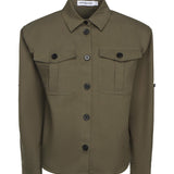 Camicia in gabardine di cotone AW25077T GR SELF-PORTRAIT