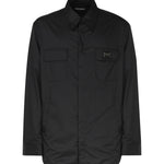 Camicia in tessuto semilucido e targhetta con logo G5KI7T GG731N0000 DOLCE & GABBANA