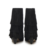 Stivale Jayla in pelle scamosciata con frange 40F5JYME5S 001 MICHAEL MICHAEL KORS