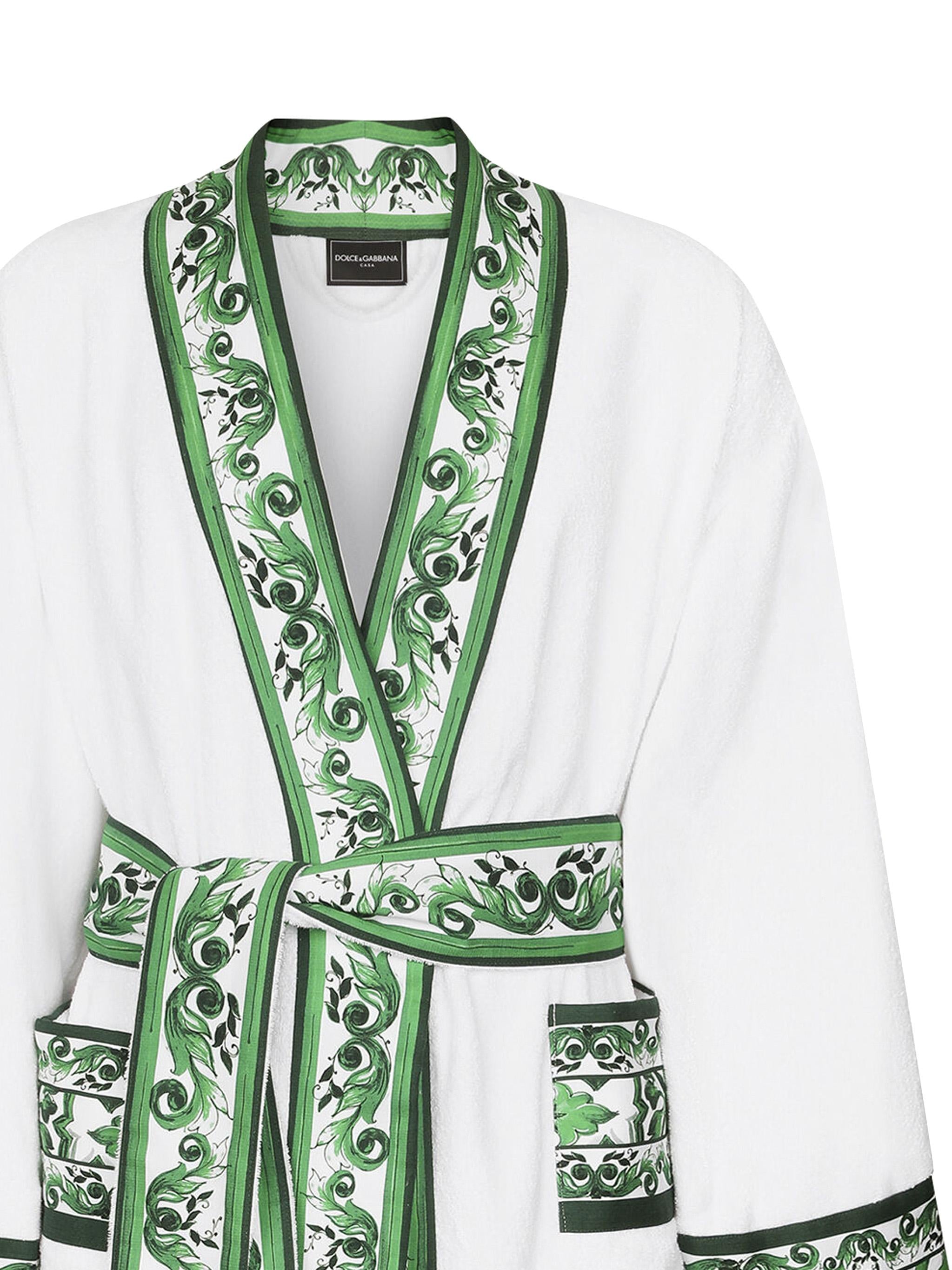 Accappatoio in cotone Maiolica TCF010 TCAGNUV024 DOLCE & GABBANA HOME