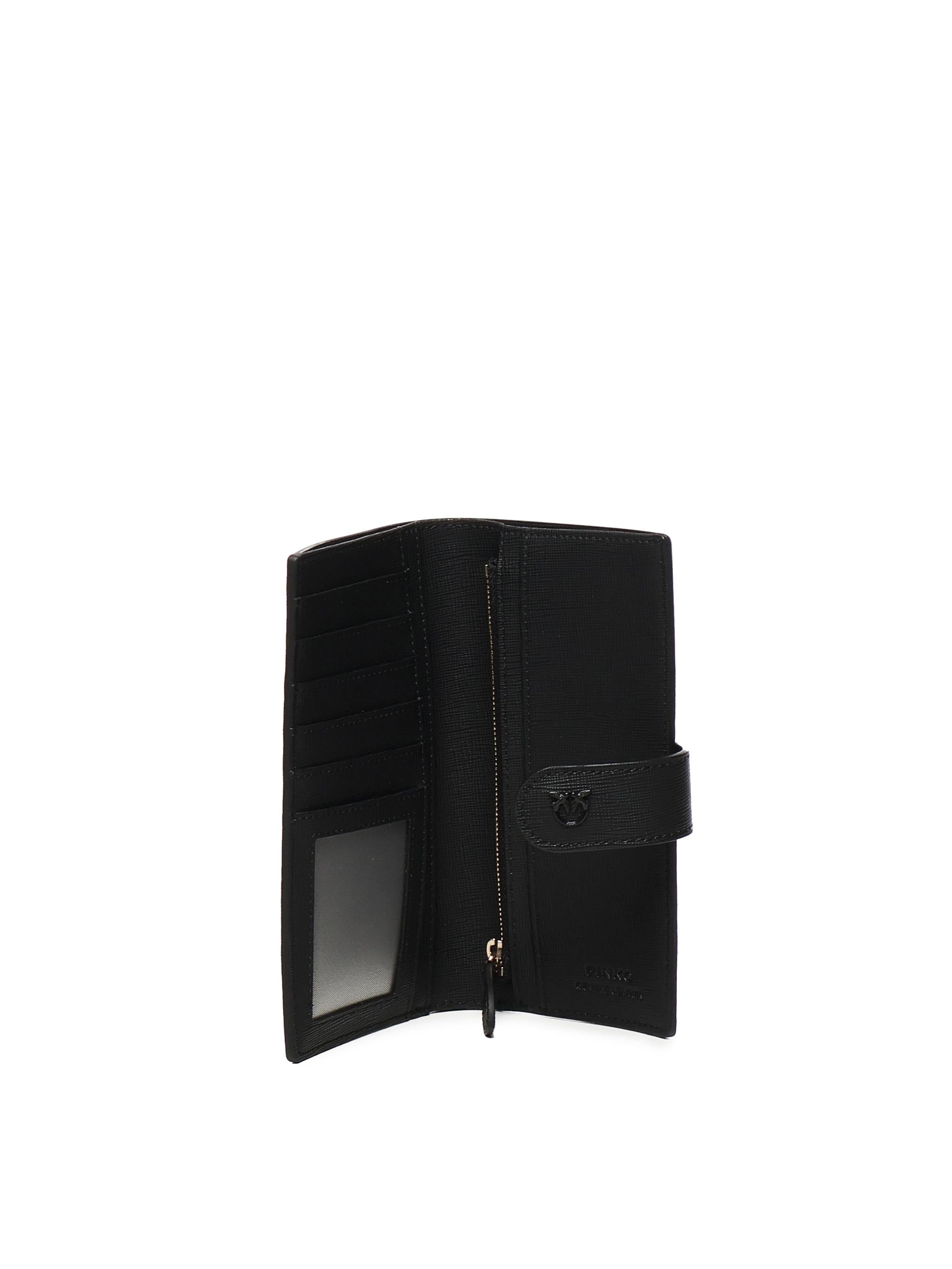 Portafoglio in pelle saffiano con logo 104354 A29PZ99B PINKO