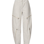 Pantaloni a gamba ampia in gabardina grigio ghiaccio 104981 A2ECI12 PINKO