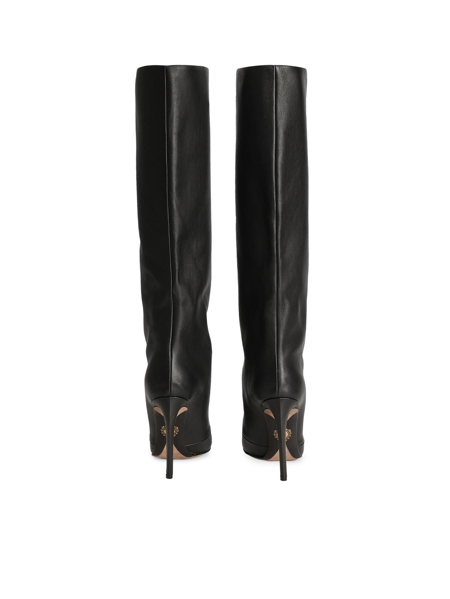 Stivale Devotion in pelle CU1223 AO83180999 DOLCE & GABBANA