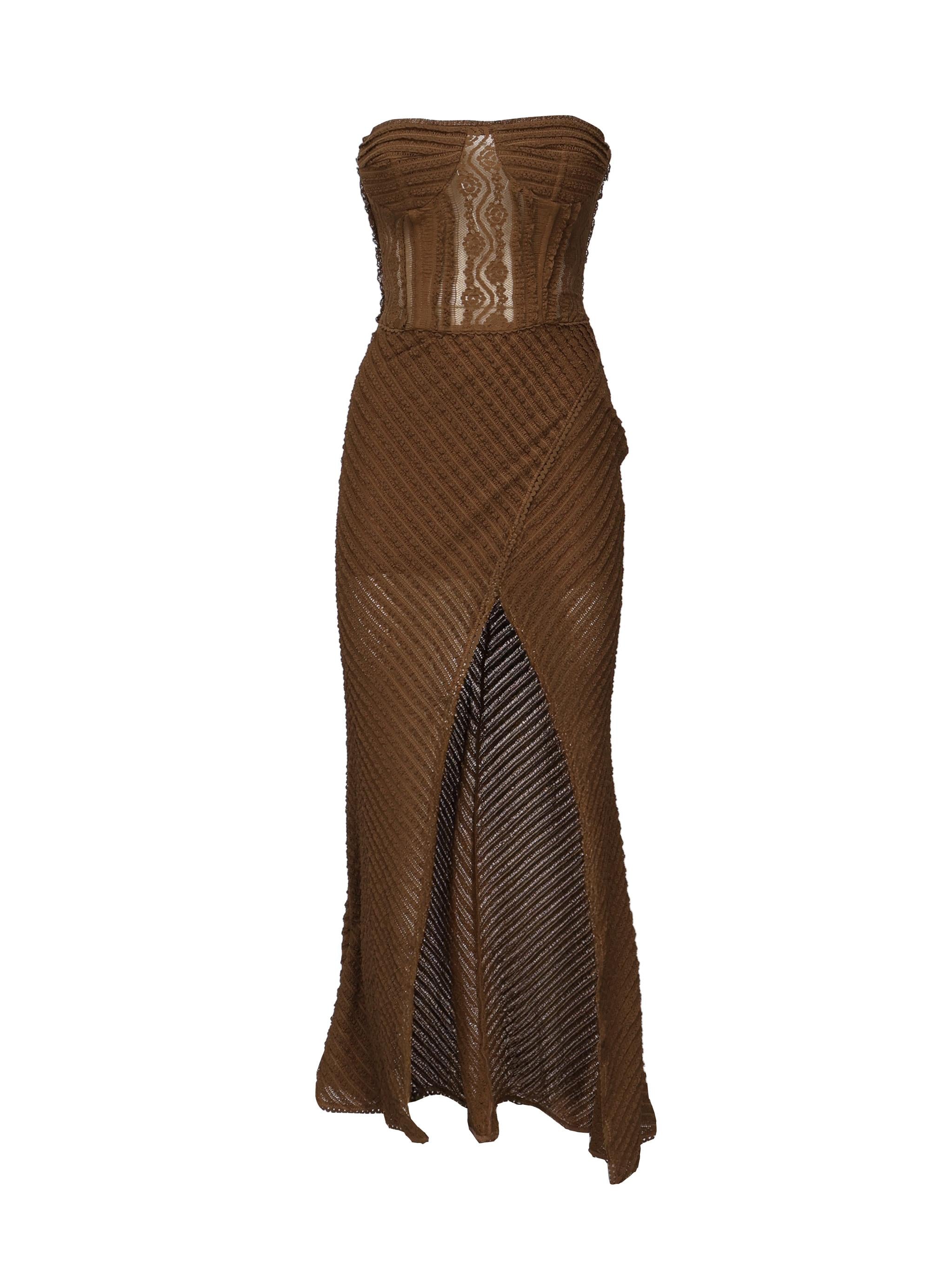 Vestito lungo Fae 255610 BROWN CHARO RUIZ