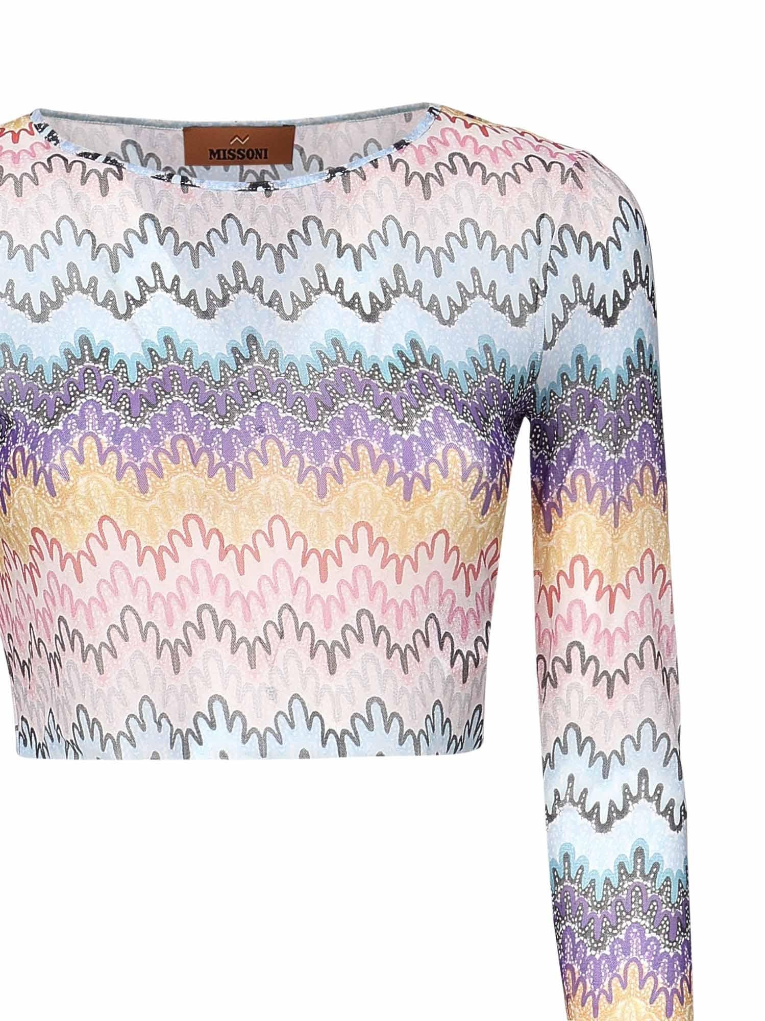 Top cropped a zig zag MS25SK0E BJ00OES72LH MISSONI