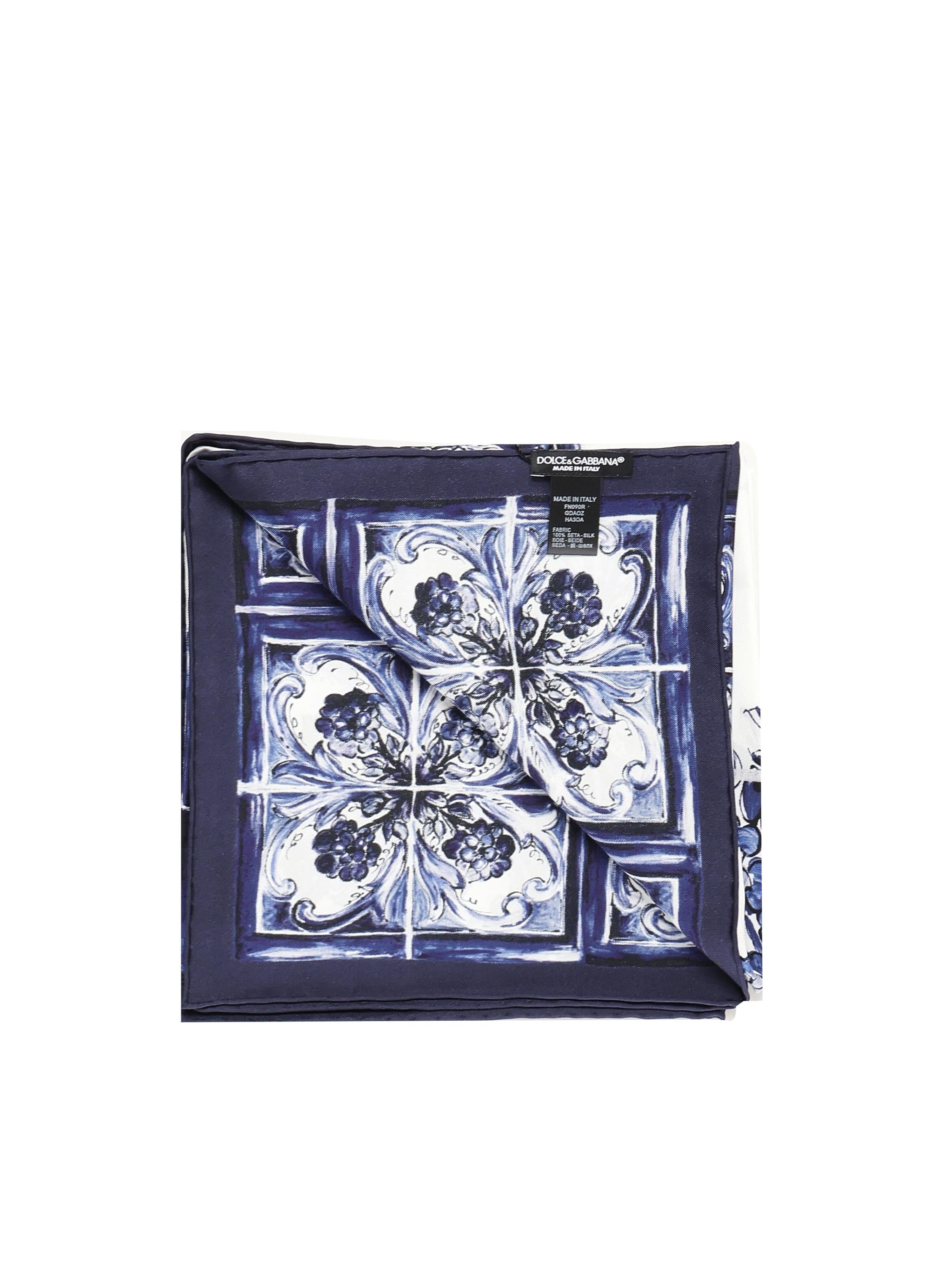 Foulard in twill stampa maiolica FN090R GDAOZHA3OA DOLCE & GABBANA
