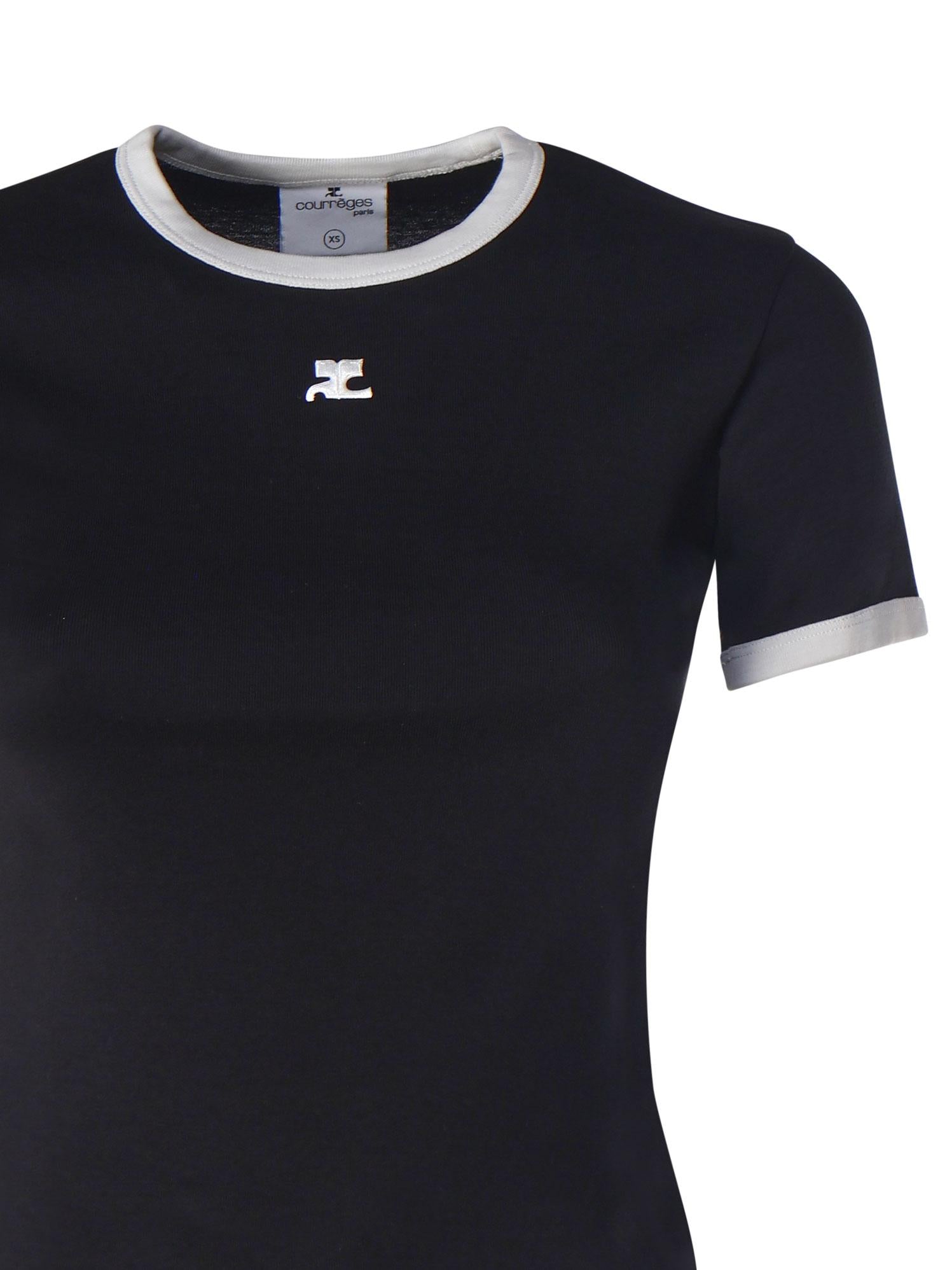 T-shirt con logo VESJTS017JS0070 9901 COURREGES