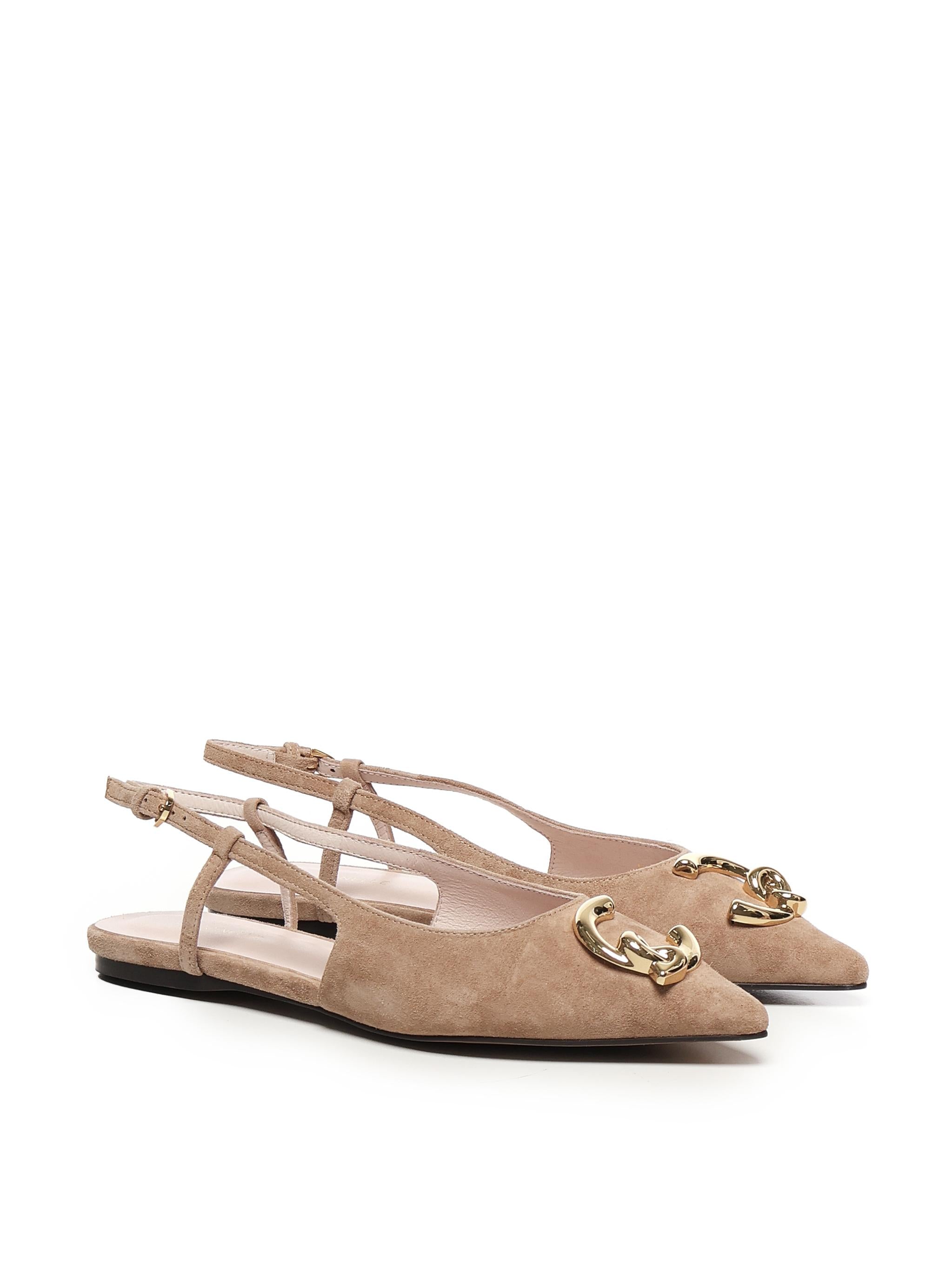 Slingback flat C-Me in suede E4SB2210201 N71 COCCINELLE