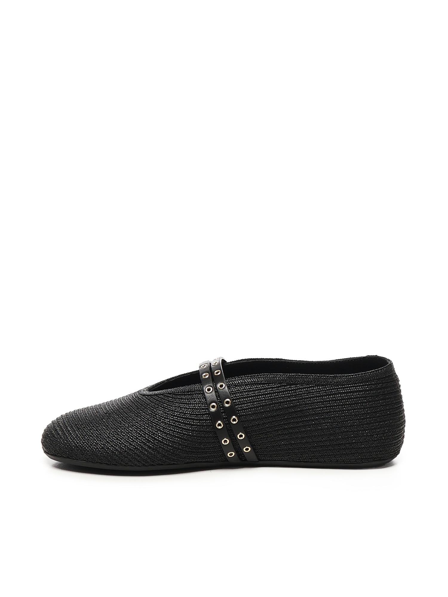 Ballerine Flat in paglia AA3A058TK036 999 ALAIA