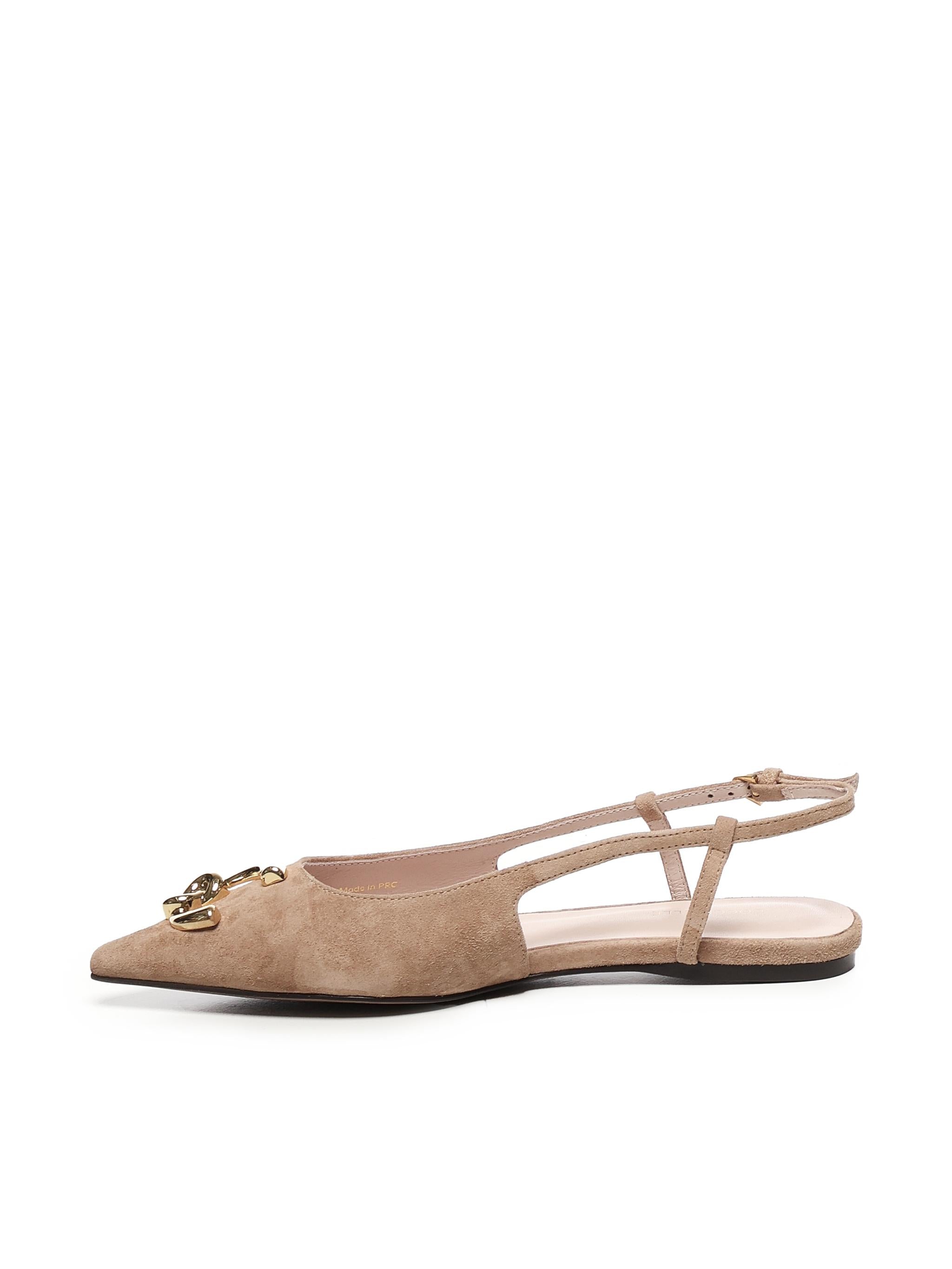 Slingback flat C-Me in suede E4SB2210201 N71 COCCINELLE