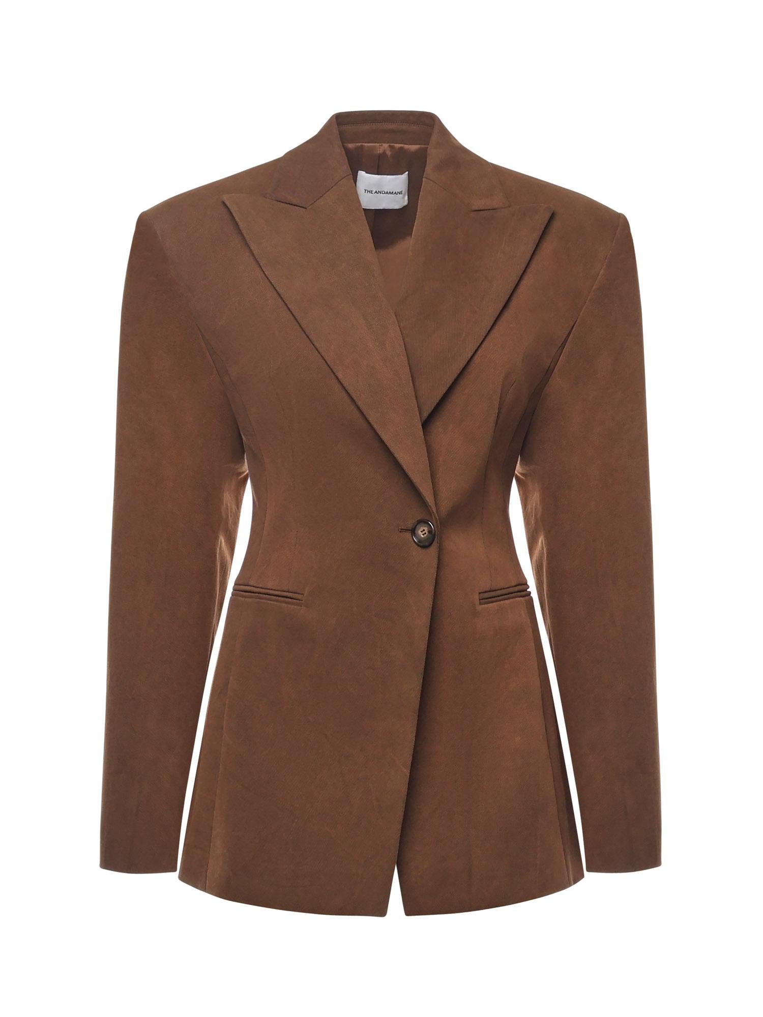 Blazer monopetto Ottavia T183021A TNC184CIGAR THE ANDAMANE