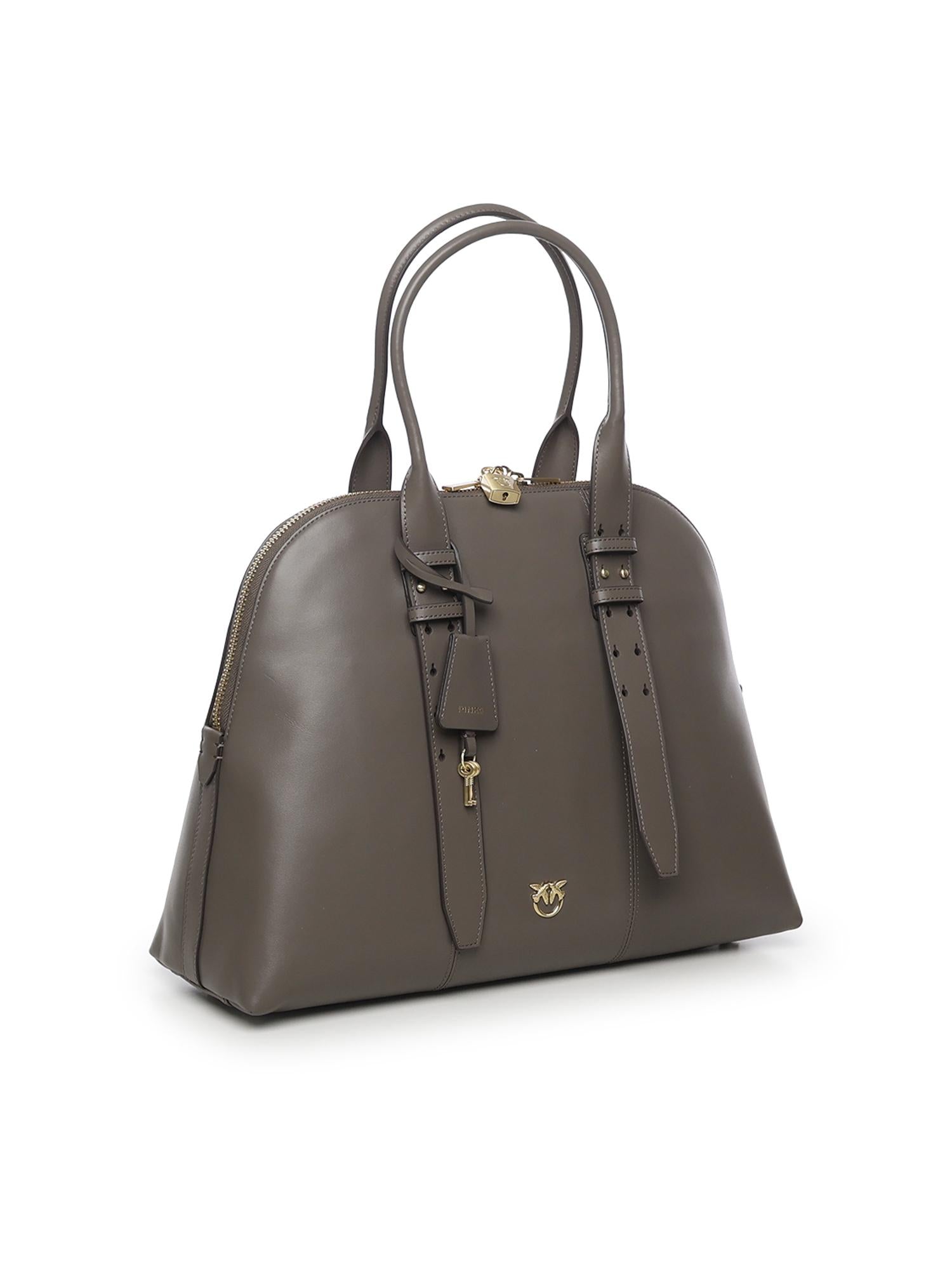 Borsa bowling a mano Escape Bag maxi in pelle<BR/> 105172 A0QOK33V PINKO